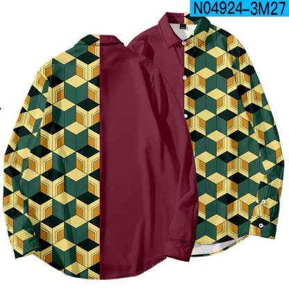 Demon Slayer Long Sleeve Button Ups