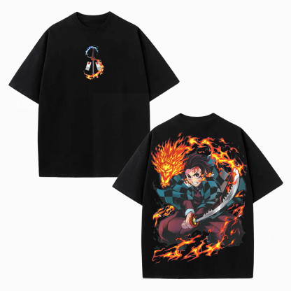 TANJIRO DEMON SLAYER OVERSIZED T-SHIRT-[DS]