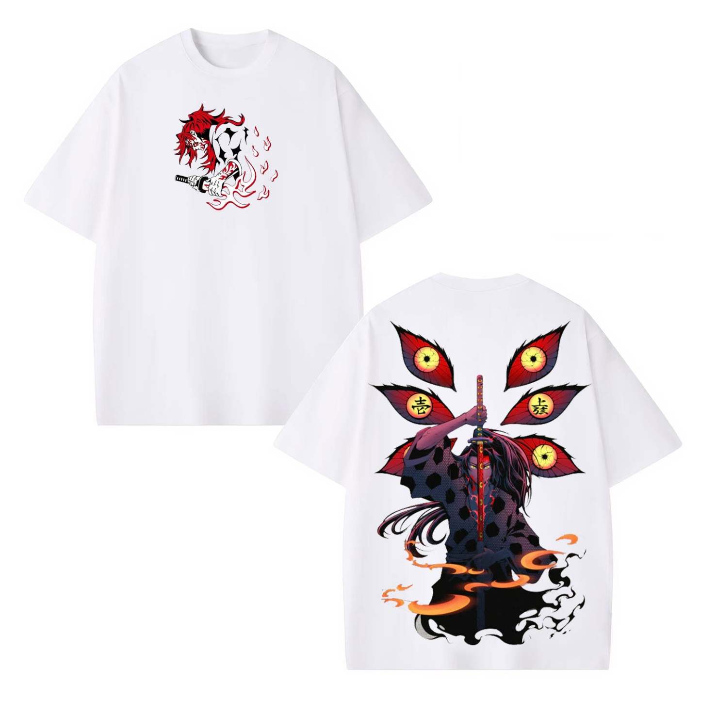 Unisex Anime Inspired Vintage Washed T-Shirt丨Demon Slayer