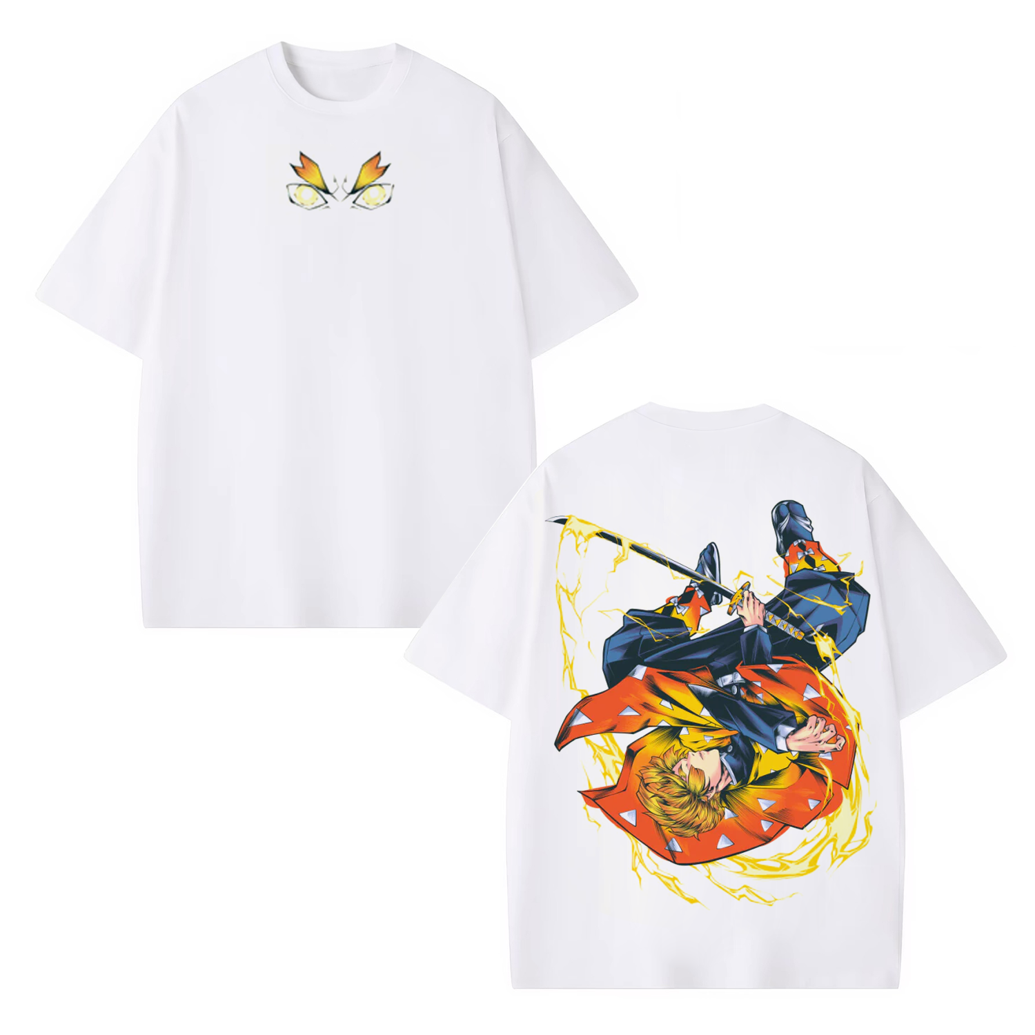 Unisex Anime Inspired Vintage Washed T-Shirt丨Demon Slayer