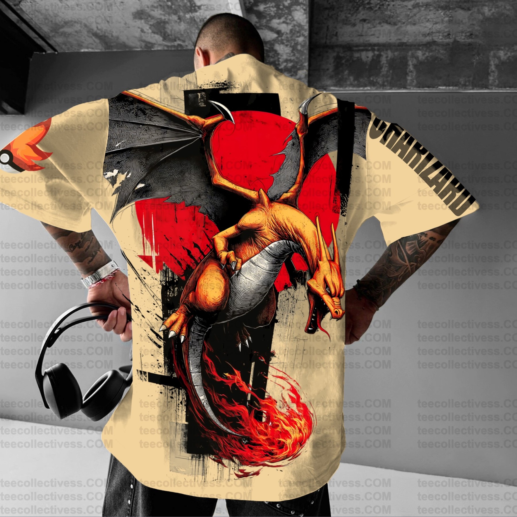 Unisex Anime Inspired Vintage T-Shirt丨Demon Slayer X Pokémon