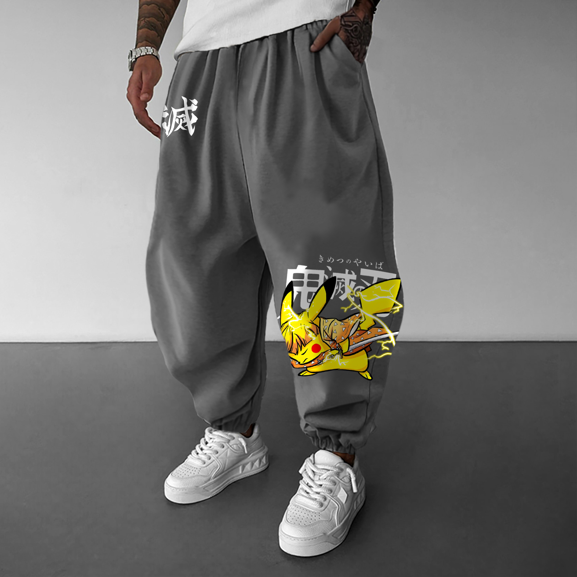 Unisex Anime Inspired Vintage Pants丨Demon Slayer X Pokémon