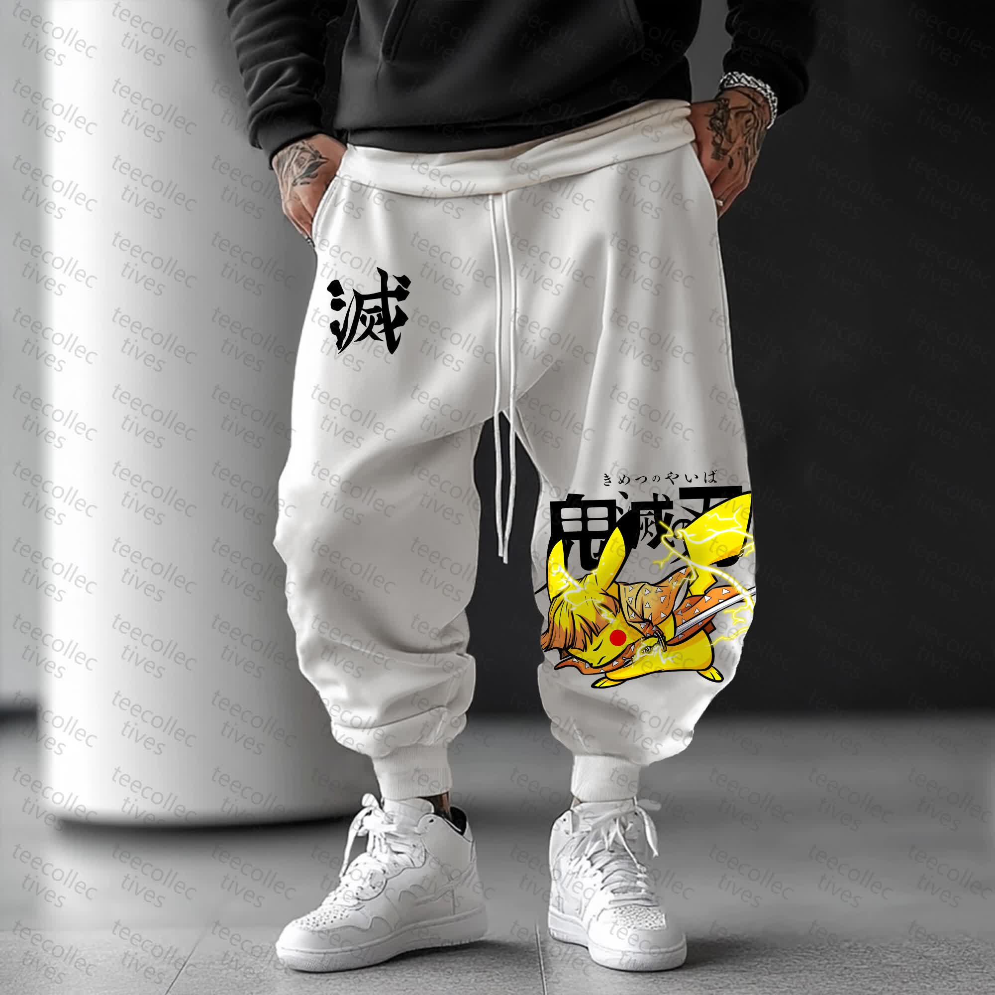 Unisex Anime Inspired Vintage Pants丨Demon Slayer X Pokémon