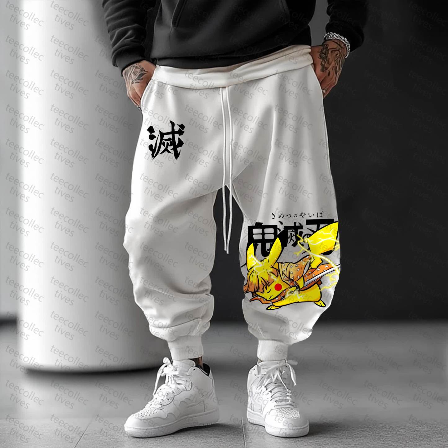 Unisex Anime Inspired Vintage Pants丨Demon Slayer X Pokémon