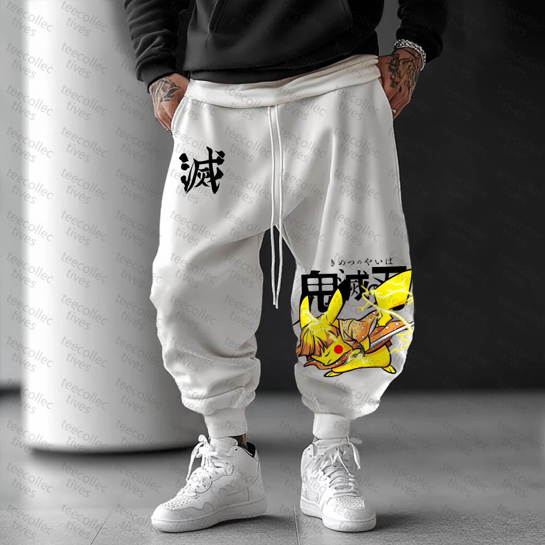 Unisex Anime Inspired Vintage Pants丨Demon Slayer X Pokémon