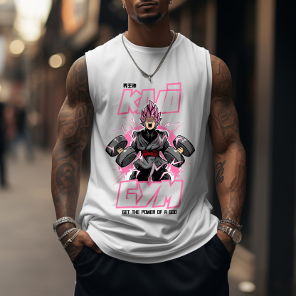 Oversized Cotton Dragon Ball Anime Print Tank Top