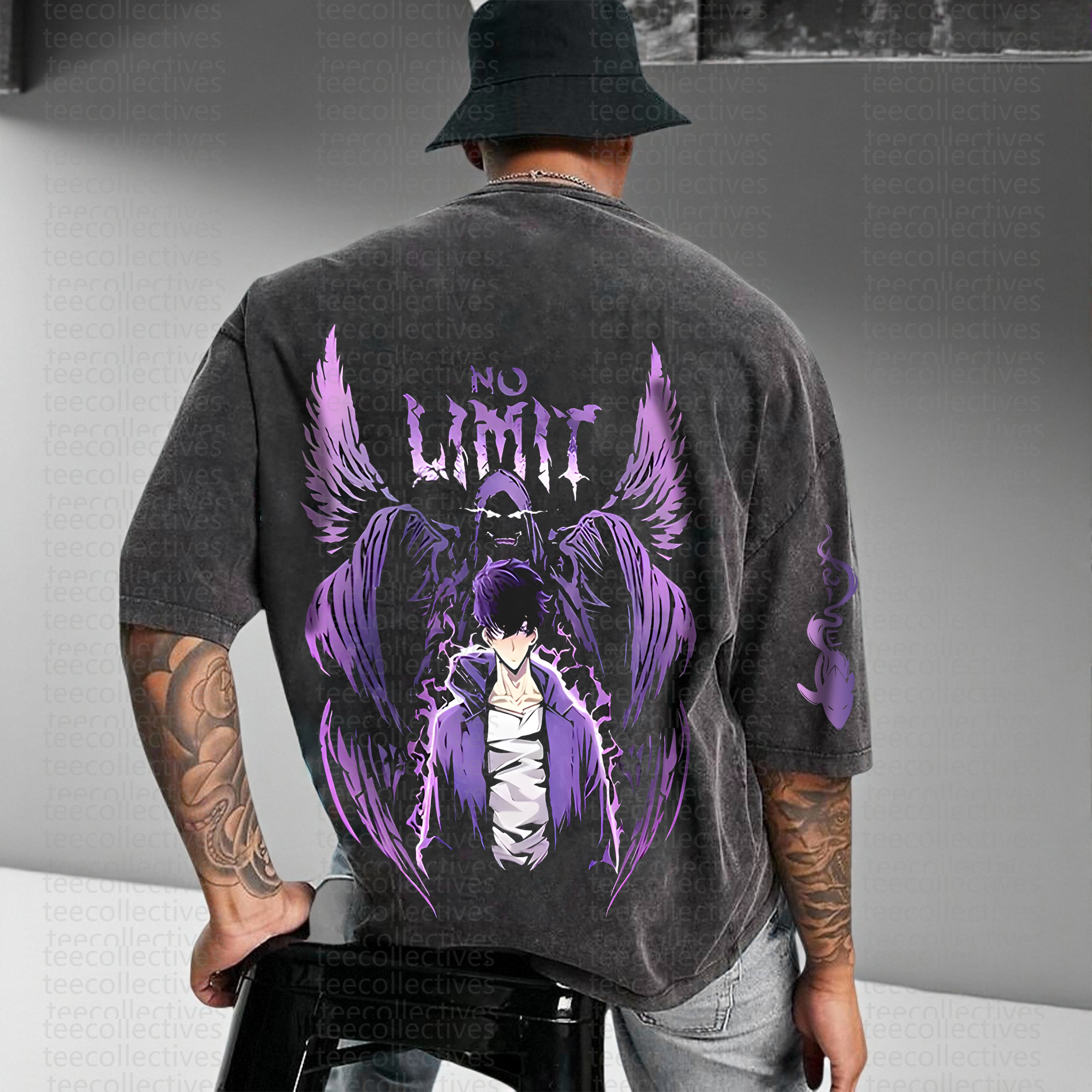 Unisex Anime Inspired Vintage Washed T-Shirt丨Solo Leveling