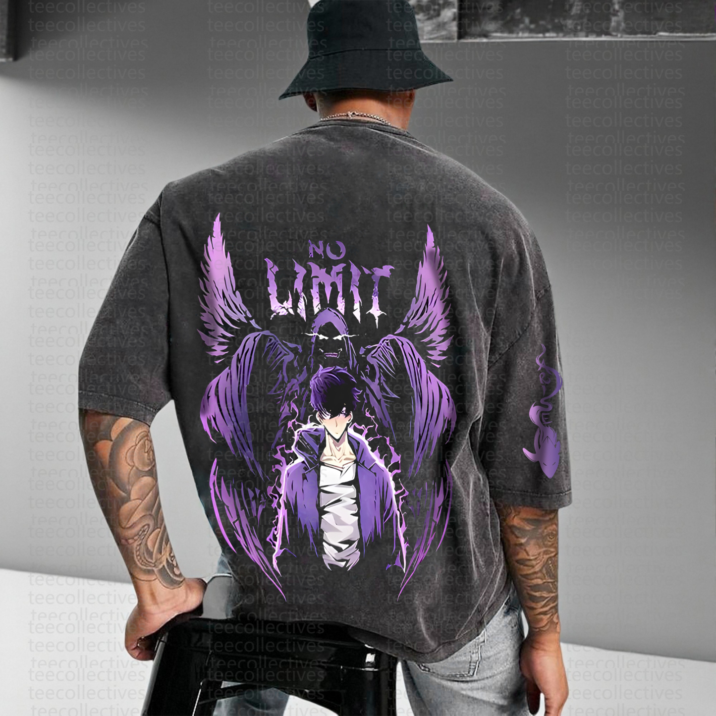 Unisex Anime Inspired Vintage Washed T-Shirt丨Solo Leveling