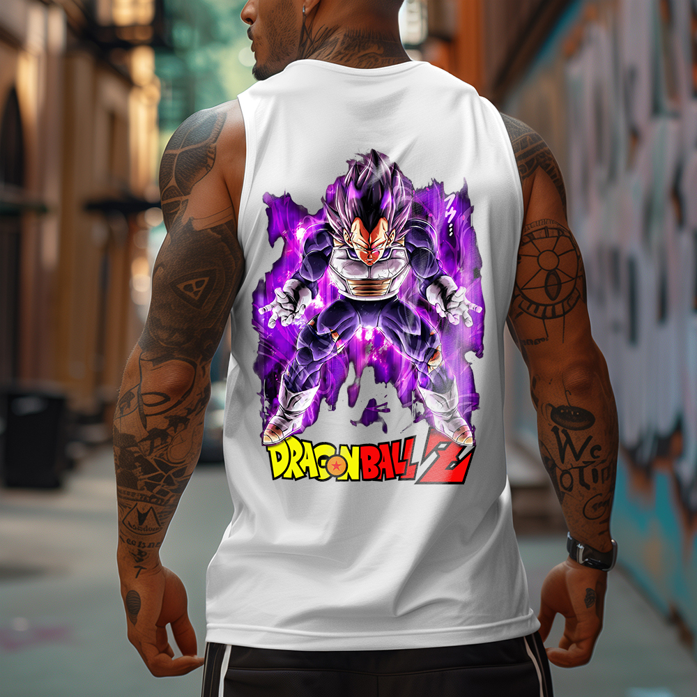Casual Dragon Ball Anime Vegeta Print Tank Top
