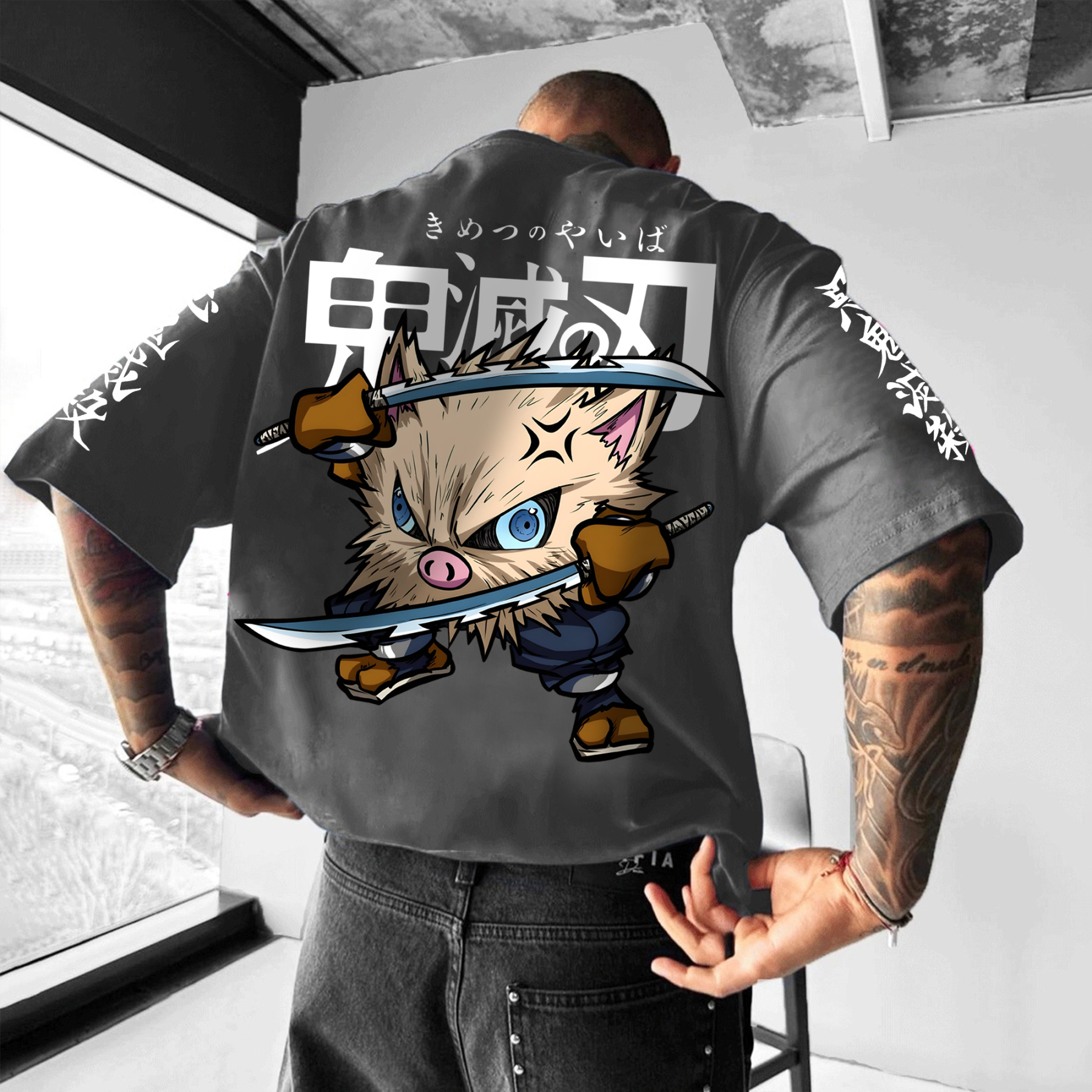 Unisex Anime Inspired Vintage T-Shirt丨Demon Slayer X Pokémon