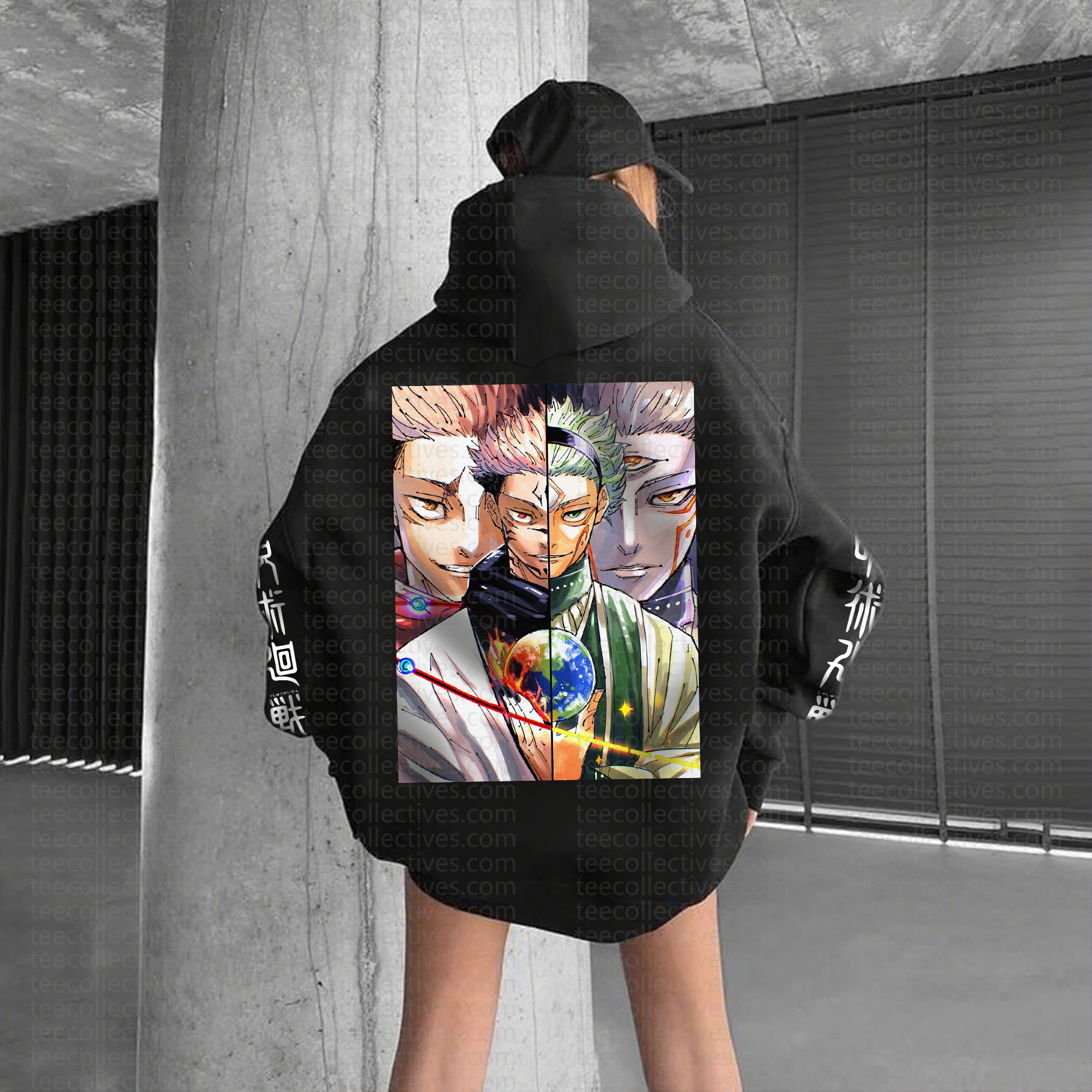 "Jujutsu Kaisen" Unisex Anime Inspired Vintage Hoodie
