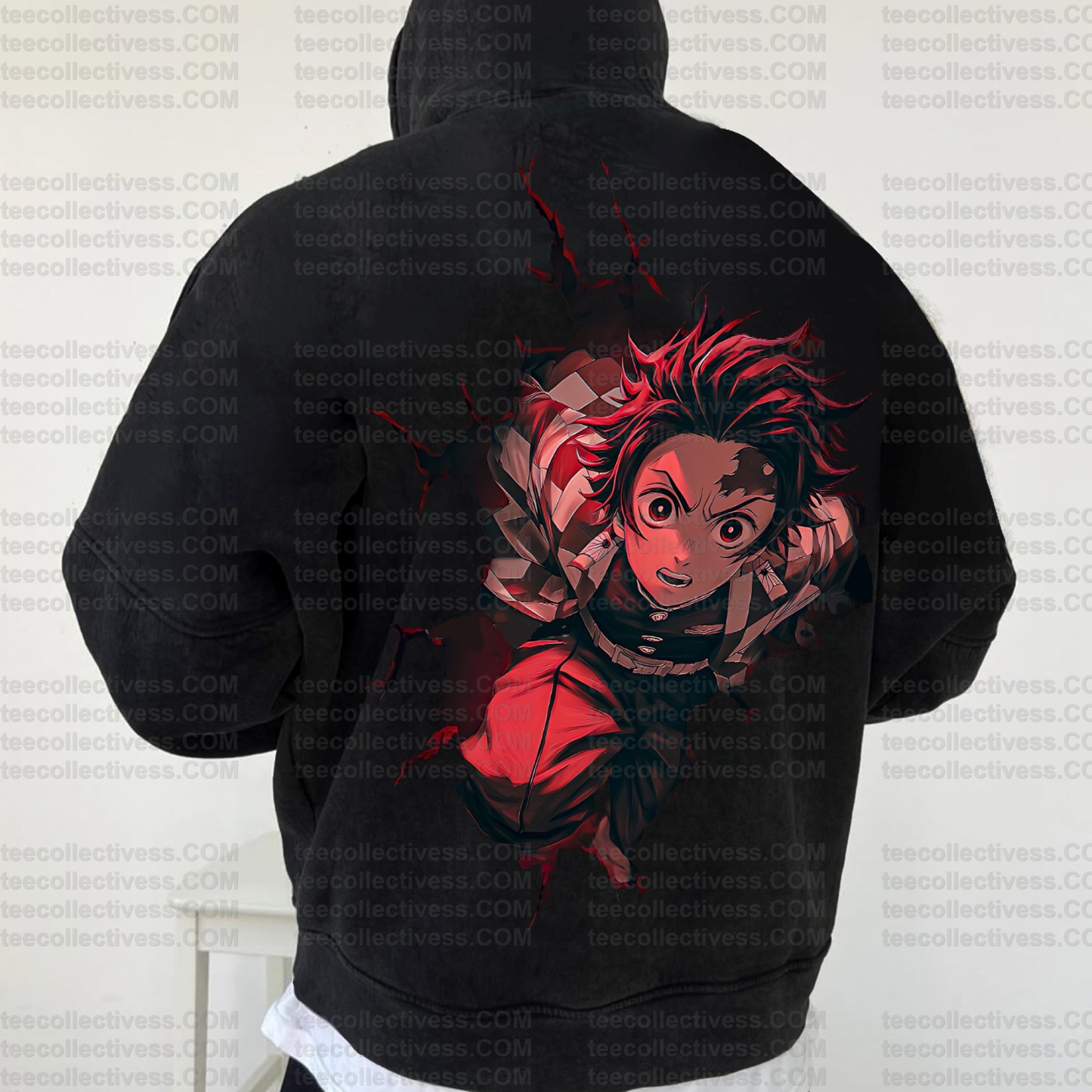 Vintage 3D Direct Inkjet Printed Washed Unisex Plush Hoodie