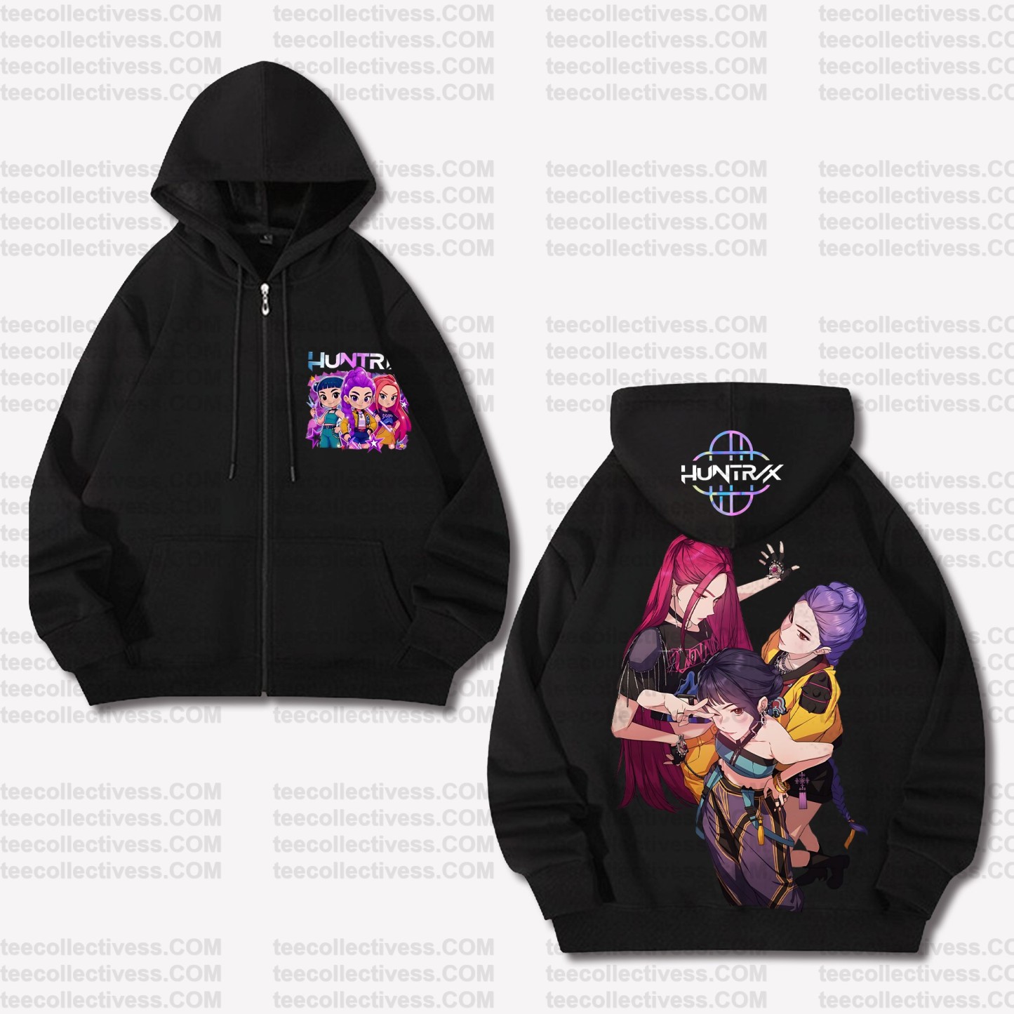 Unisex Graphic Streetwear Vintage Zipper Cardigan Plush Hoodie