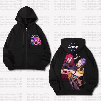 Unisex Graphic Streetwear Vintage Zipper Cardigan Plush Hoodie