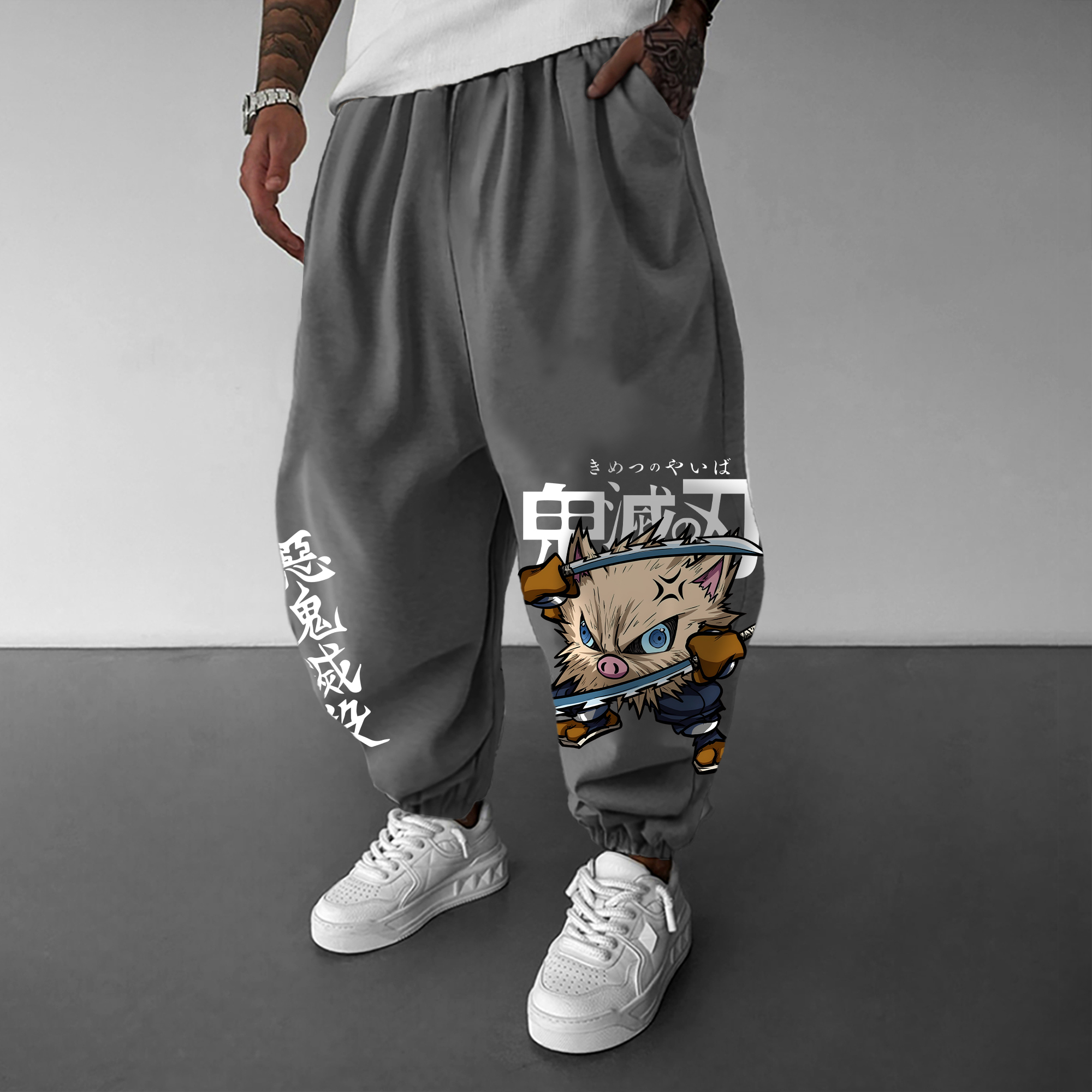 Unisex Anime Inspired Vintage Pants丨Demon Slayer X Pokémon