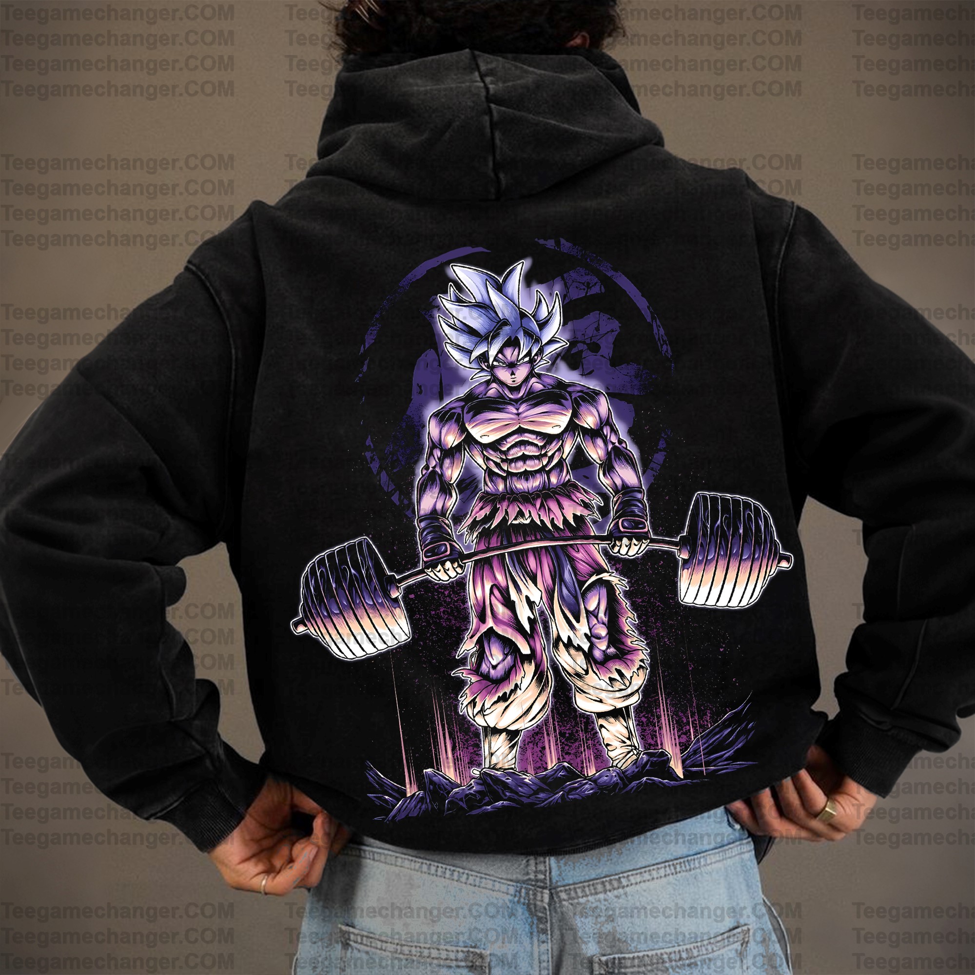 Vintage 3D Direct Inkjet Printed Washed Unisex Plush Hoodie