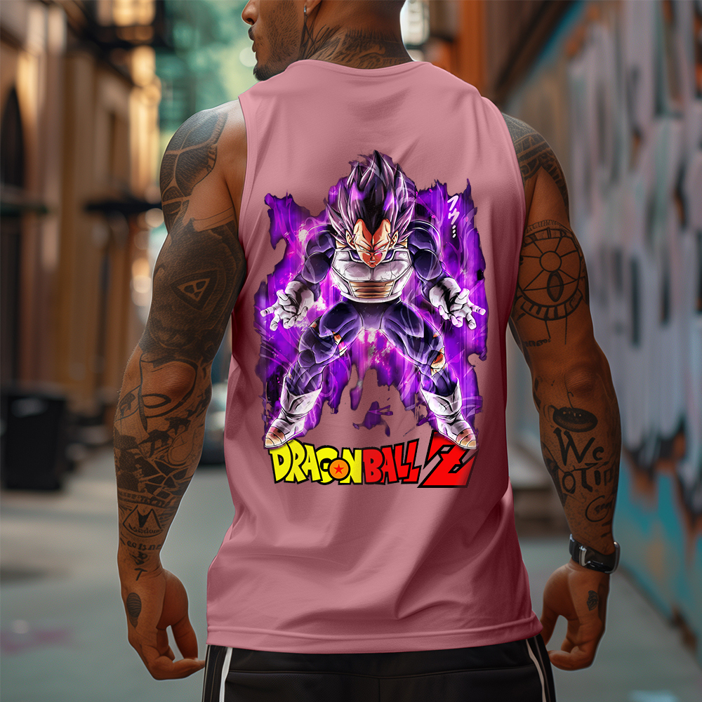 Casual Dragon Ball Anime Vegeta Print Tank Top