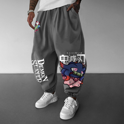 Unisex Anime Inspired Vintage Pants丨Demon Slayer X Pokémon