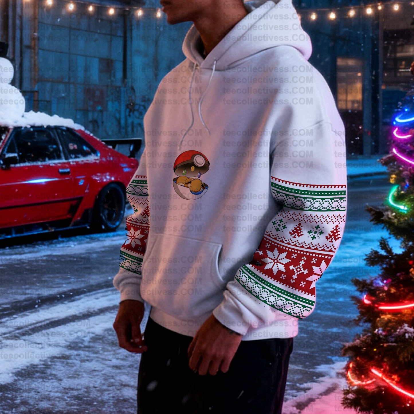 ChristmasPlus Velvet Unisex Anime Graphic Streetwear Vintage Hoodie