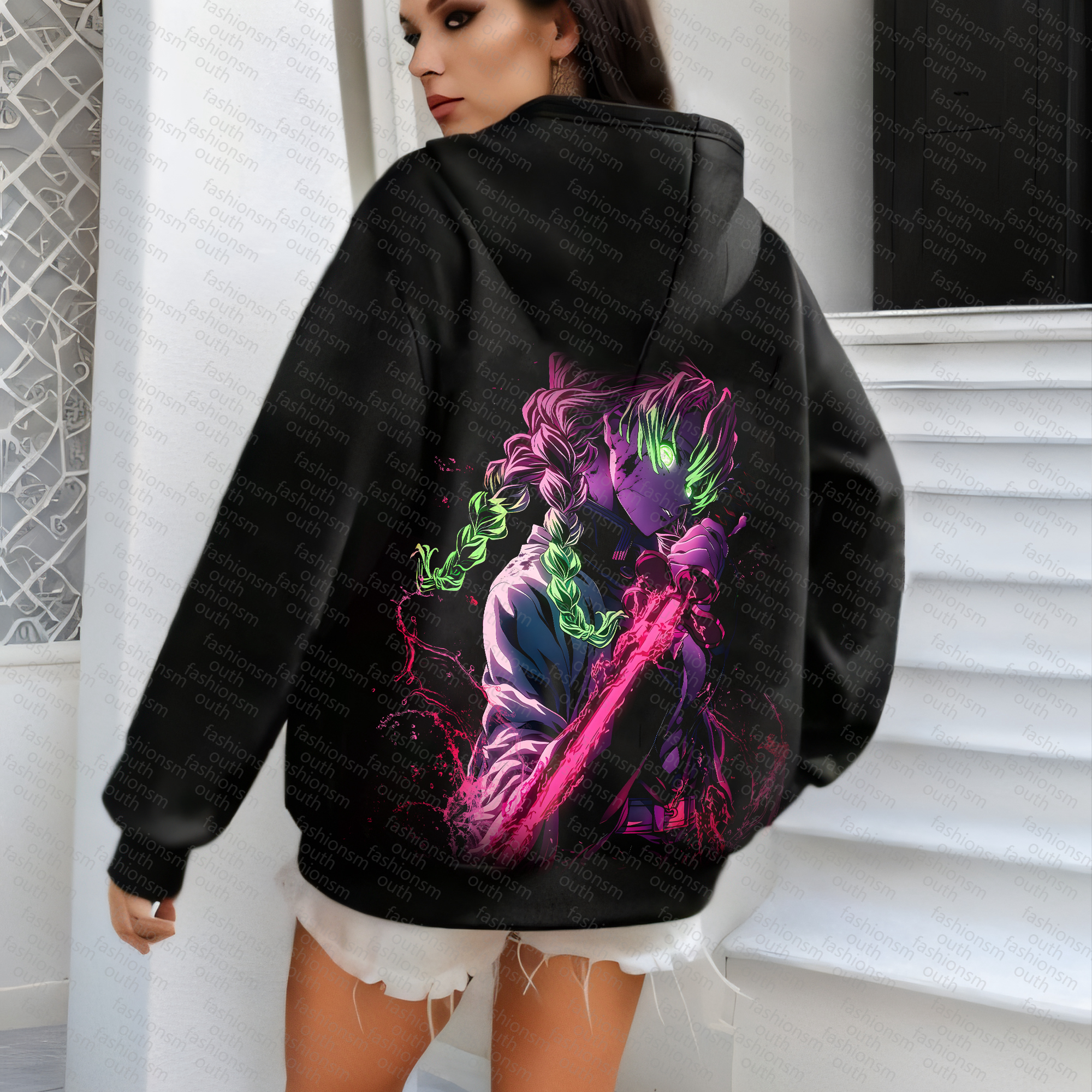 "Demon Slayer" Anime Inspired Vintage Hoodie