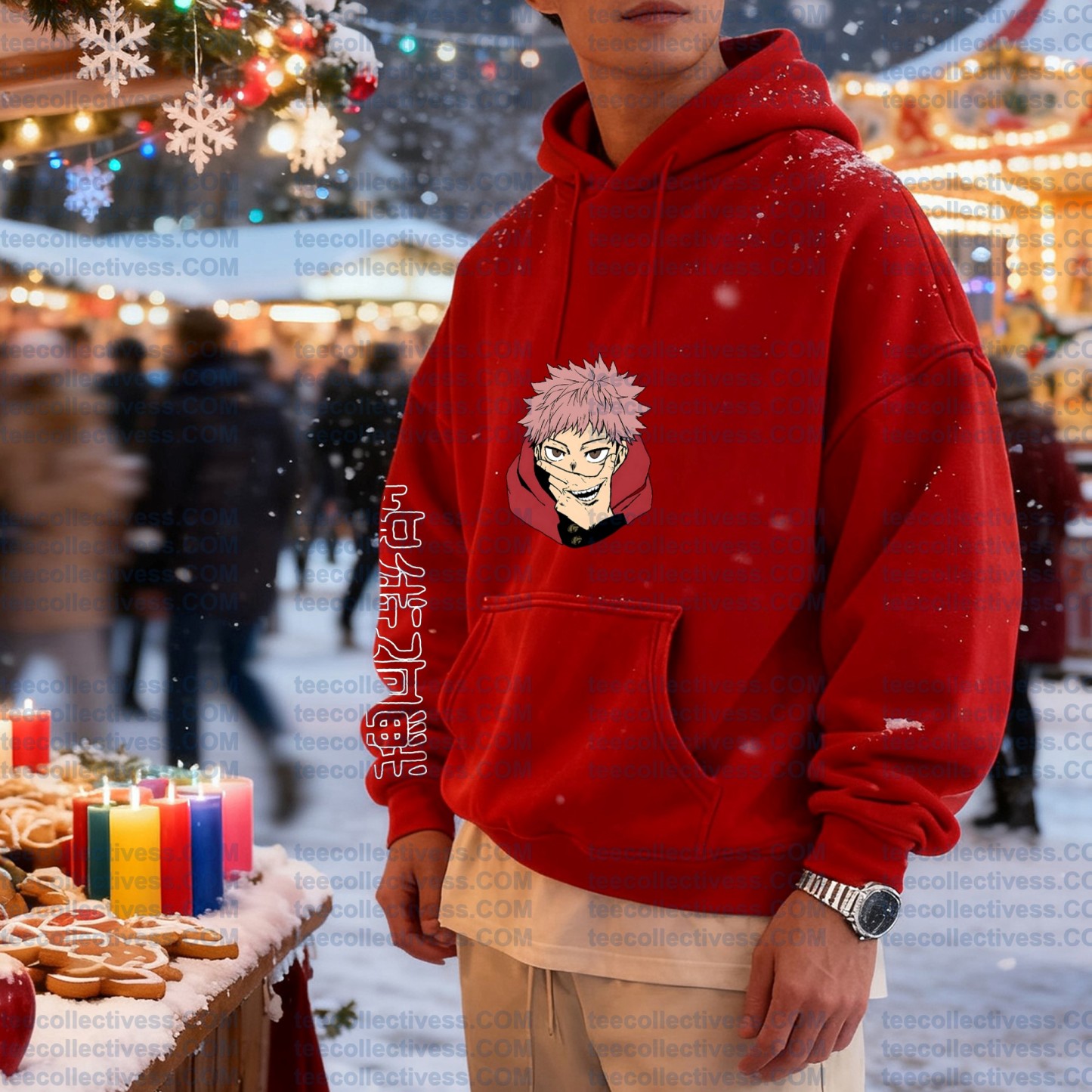 Plus Velvet Unisex Anime Graphic Streetwear Vintage Hoodie