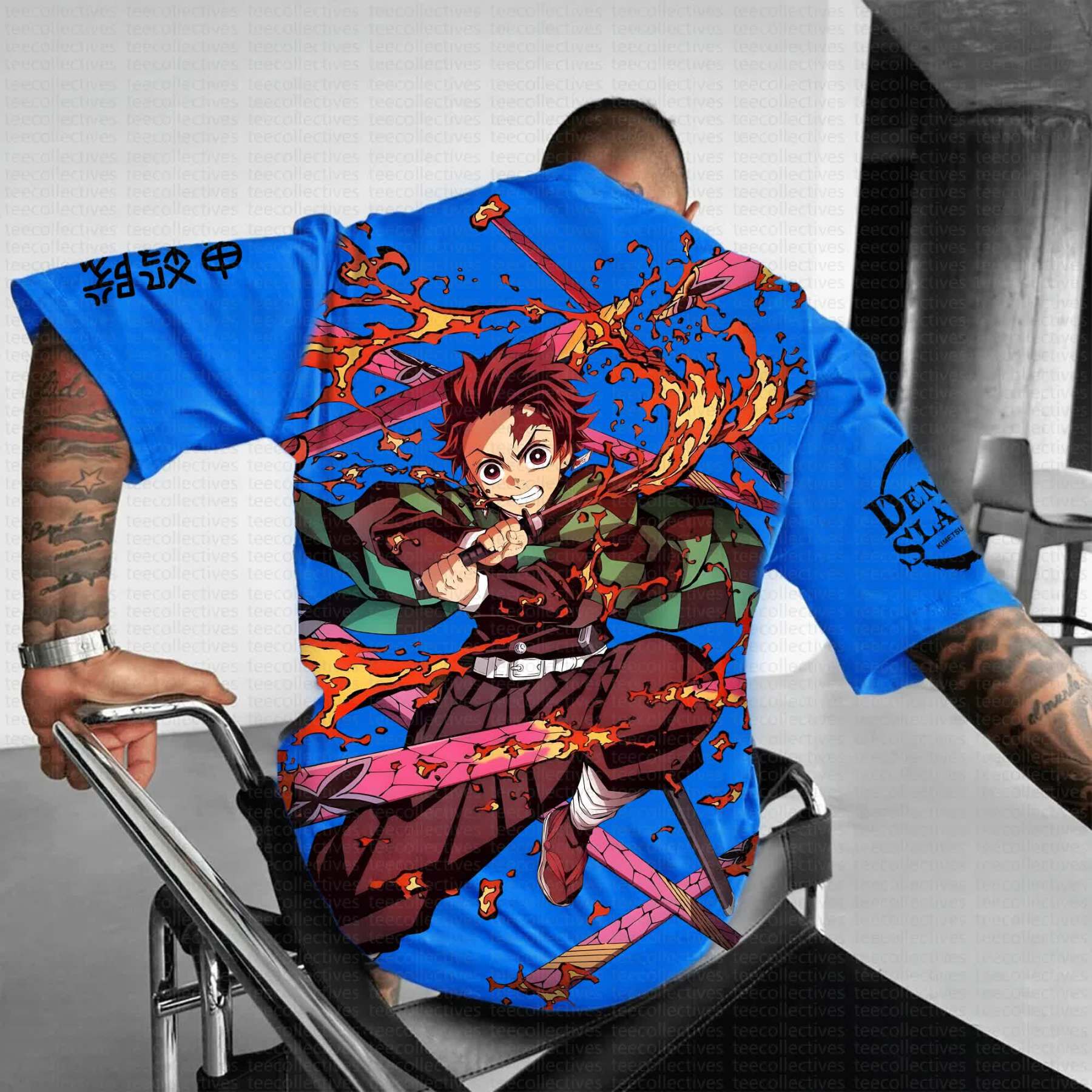 Unisex Anime Inspired Vintage T-Shirt丨Demon Slayer X Pokémon