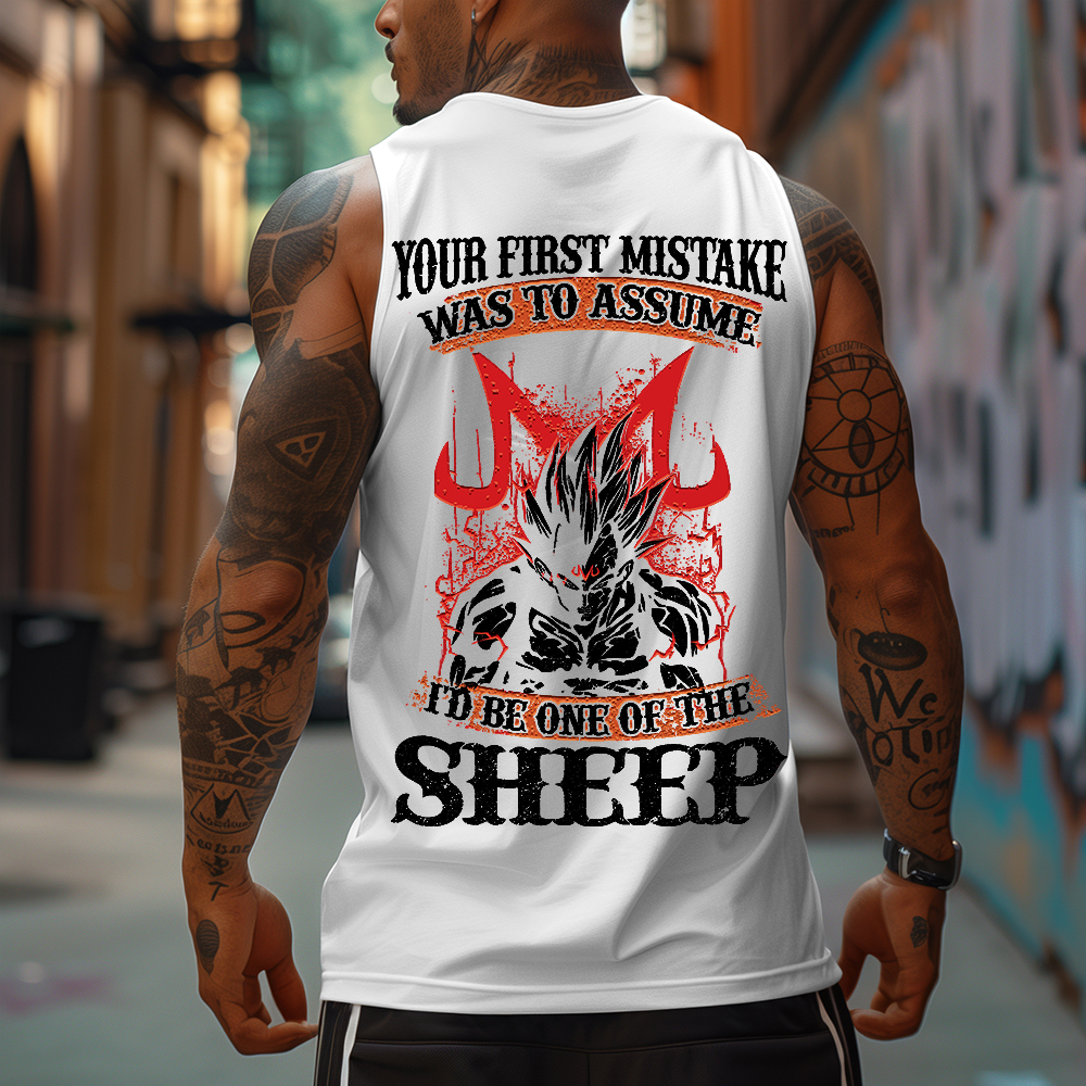 Men's Casual Dragon Ball Anime Printed Fitness Tank Top