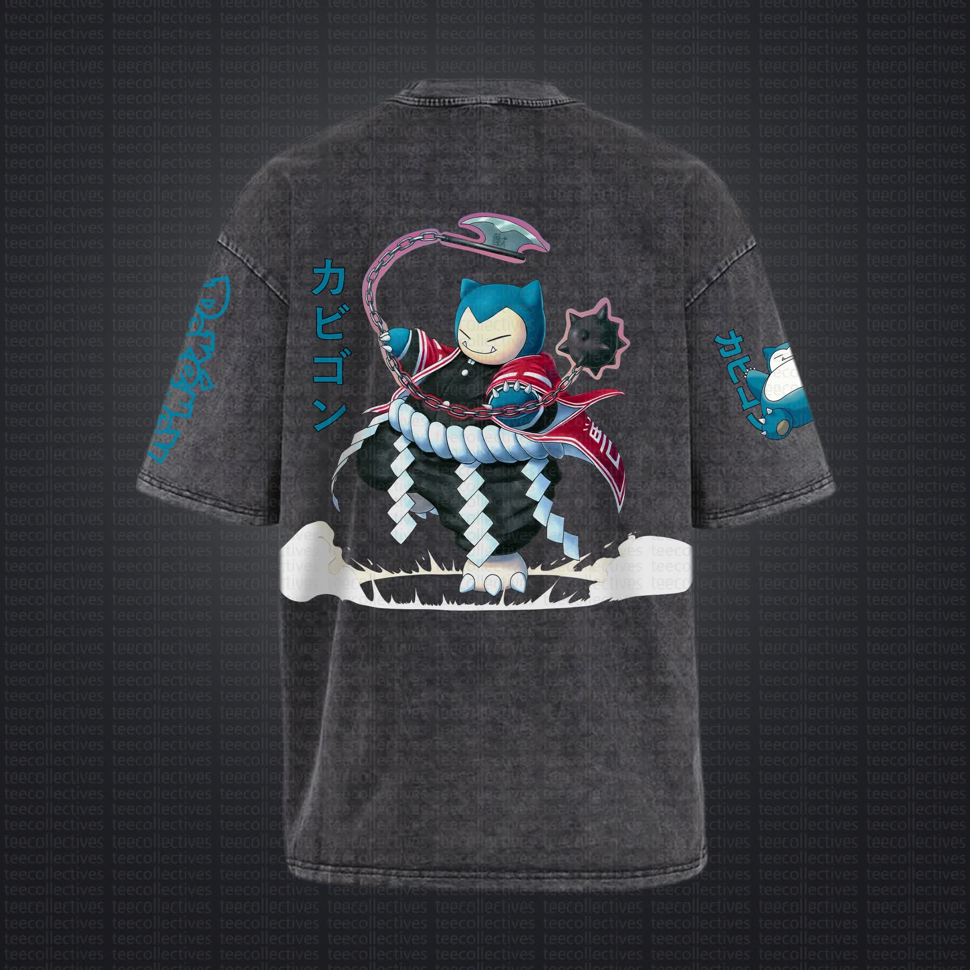 Unisex "Pokémon" Anime Style Vintage Washed T-Shirt