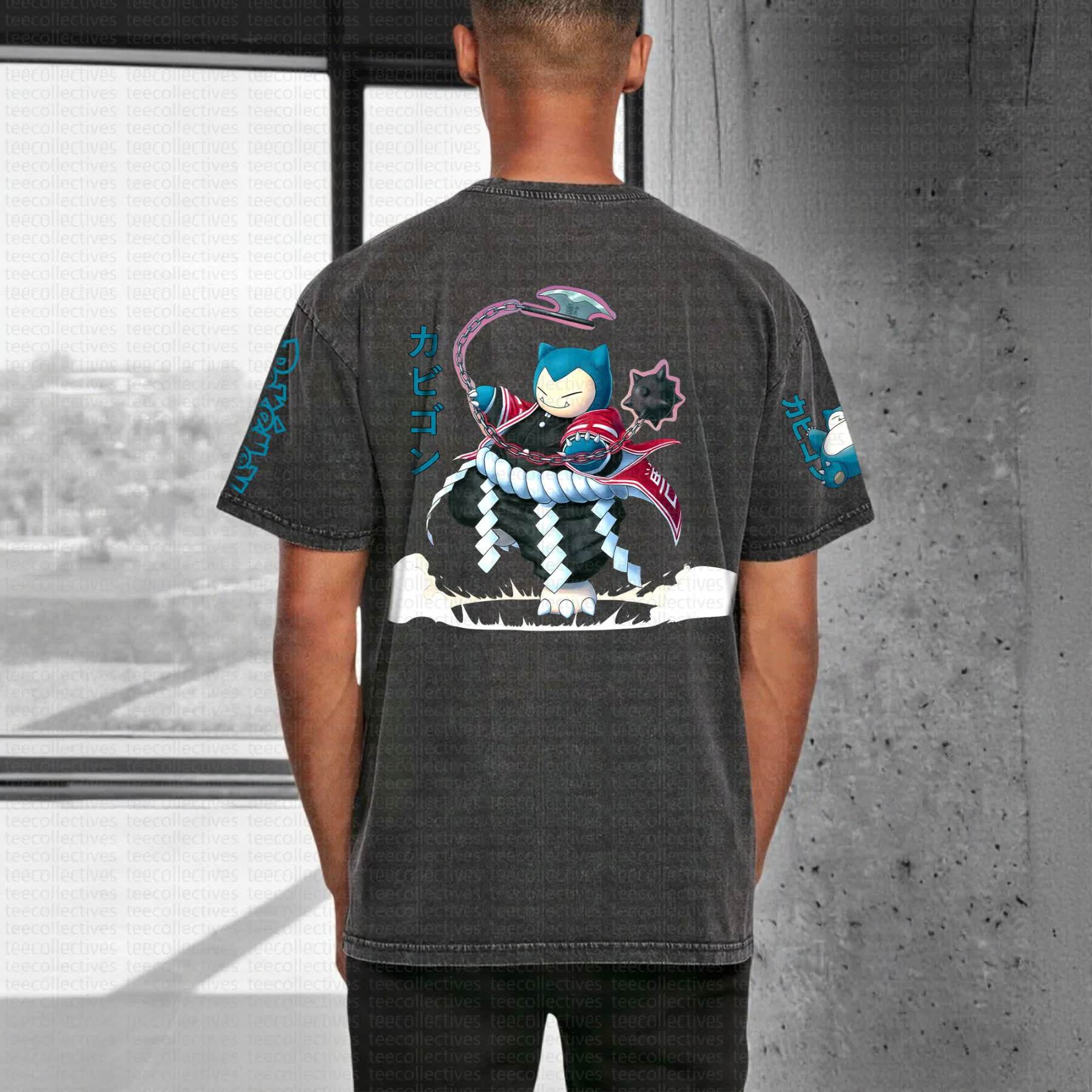 Unisex "Pokémon" Anime Style Vintage Washed T-Shirt