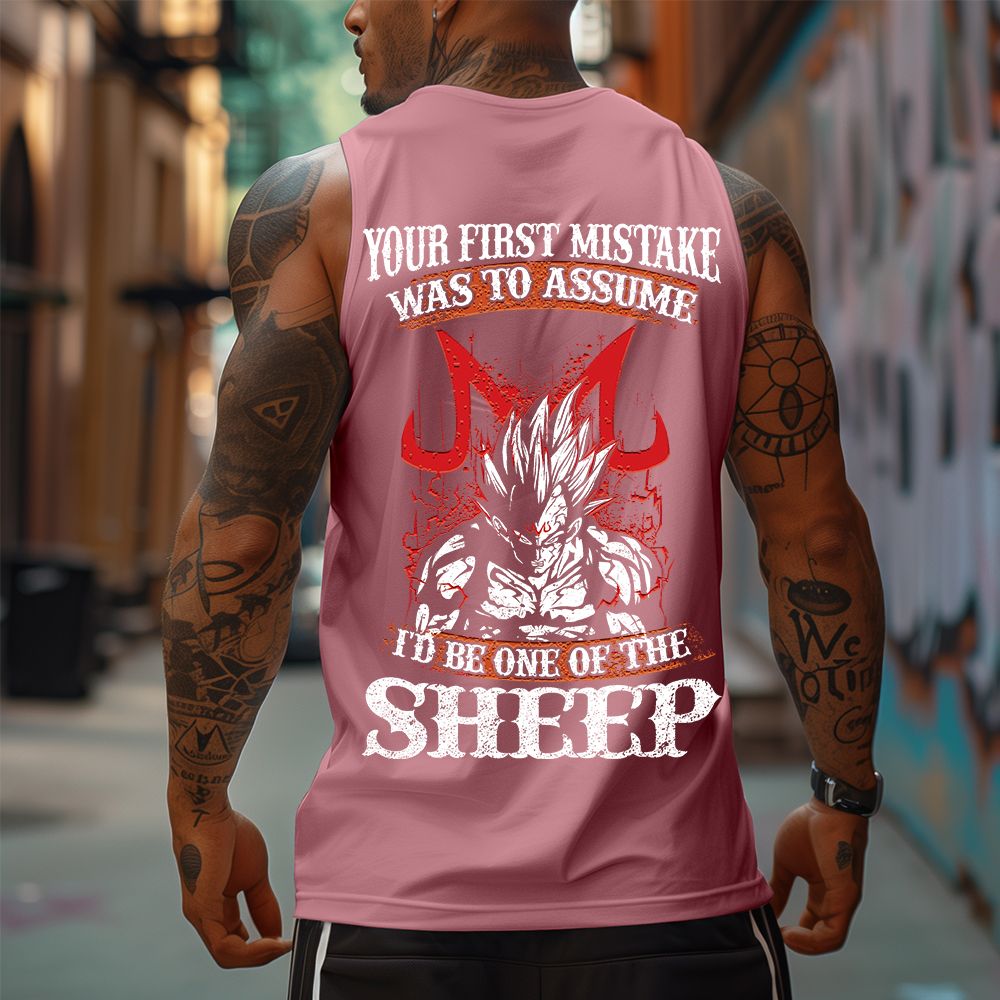 Men's Casual Dragon Ball Anime Printed Fitness Tank Top