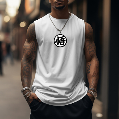 Men's Anime Print Fitness Tank Top