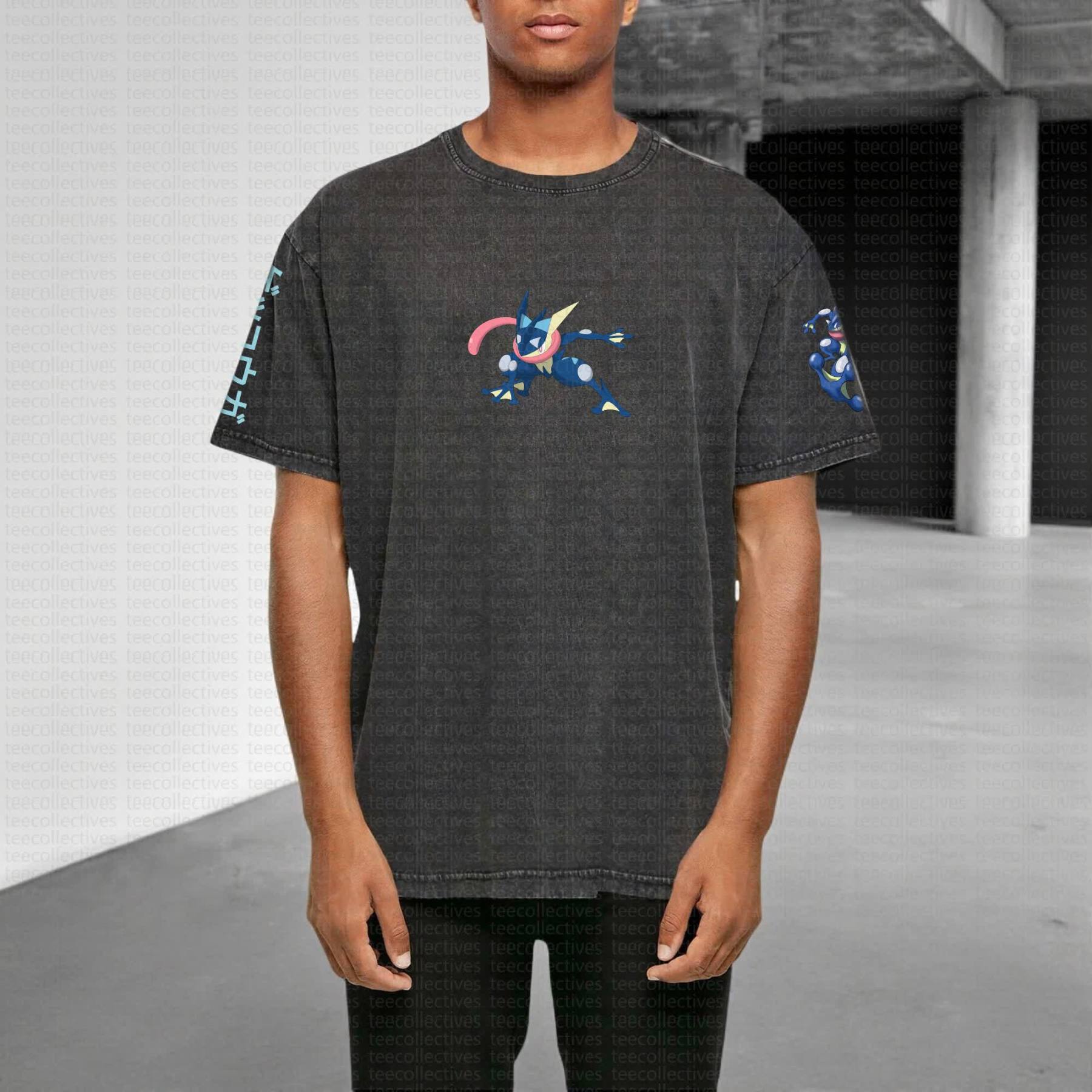 Unisex "Pokémon" Anime Style Vintage Washed T-Shirt