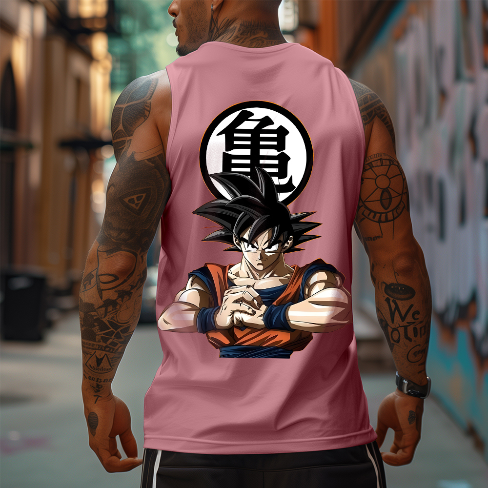 Casual Dragon Ball Animation Printed Tank Top