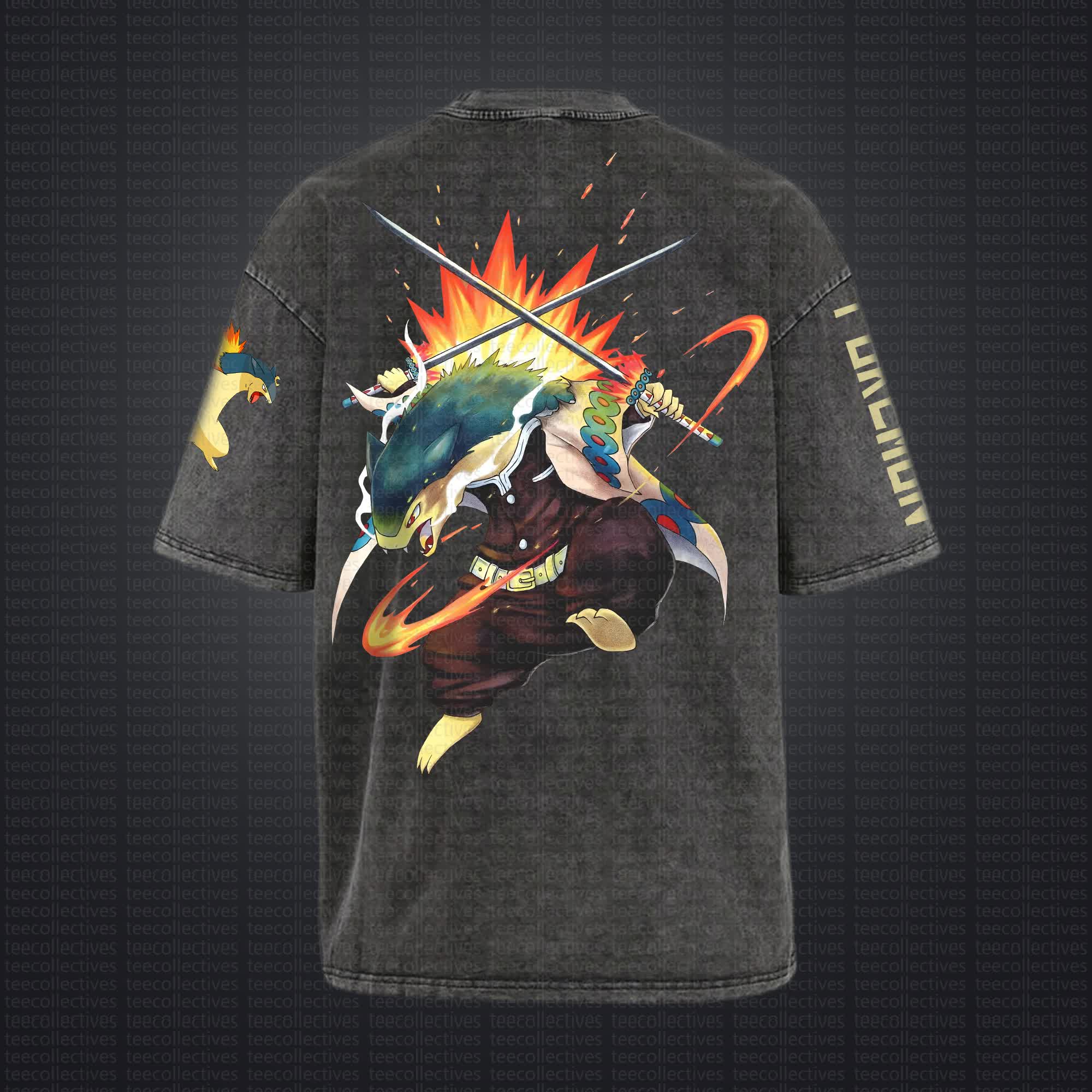 Unisex "Pokémon" Anime Style Vintage Washed T-Shirt