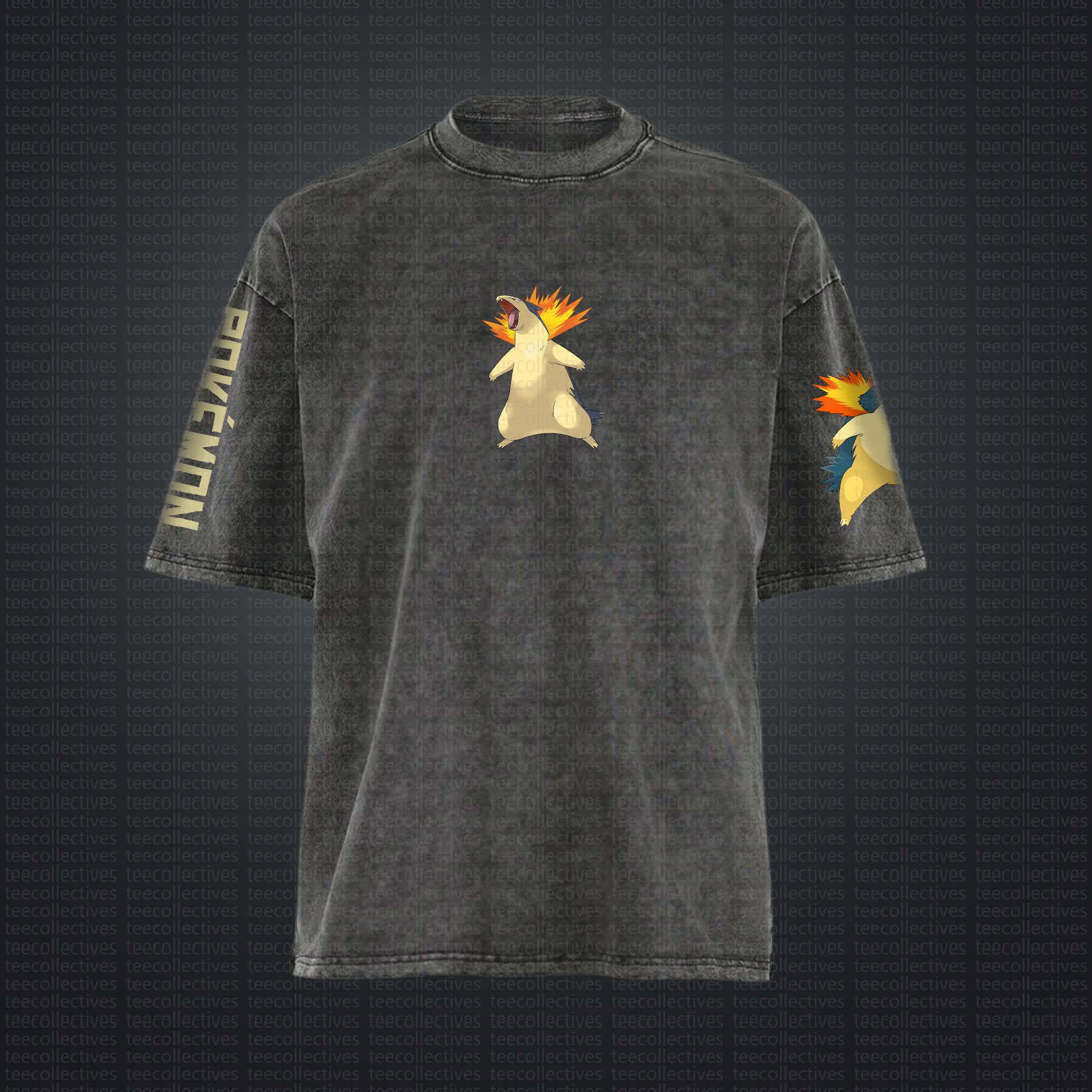 Unisex "Pokémon" Anime Style Vintage Washed T-Shirt