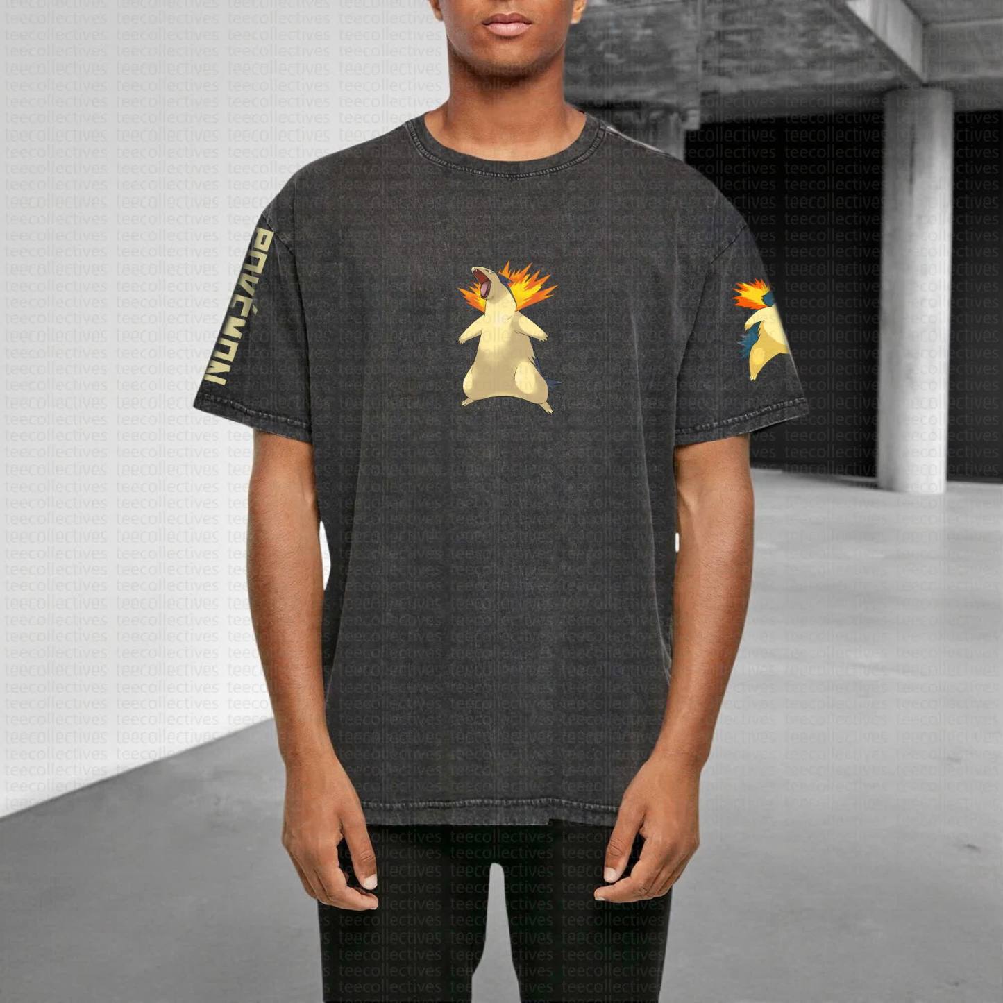 Unisex "Pokémon" Anime Style Vintage Washed T-Shirt