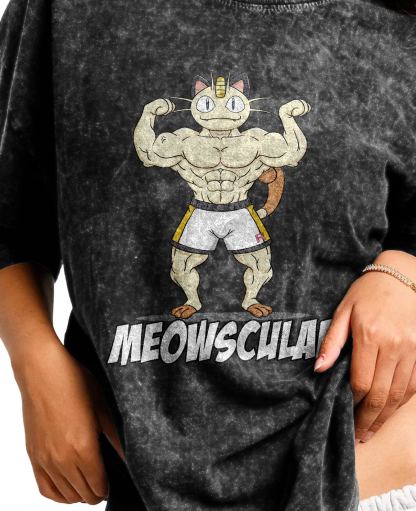 Unisex  “Pokémon” Meowscular Gym Vintage T-Shirt