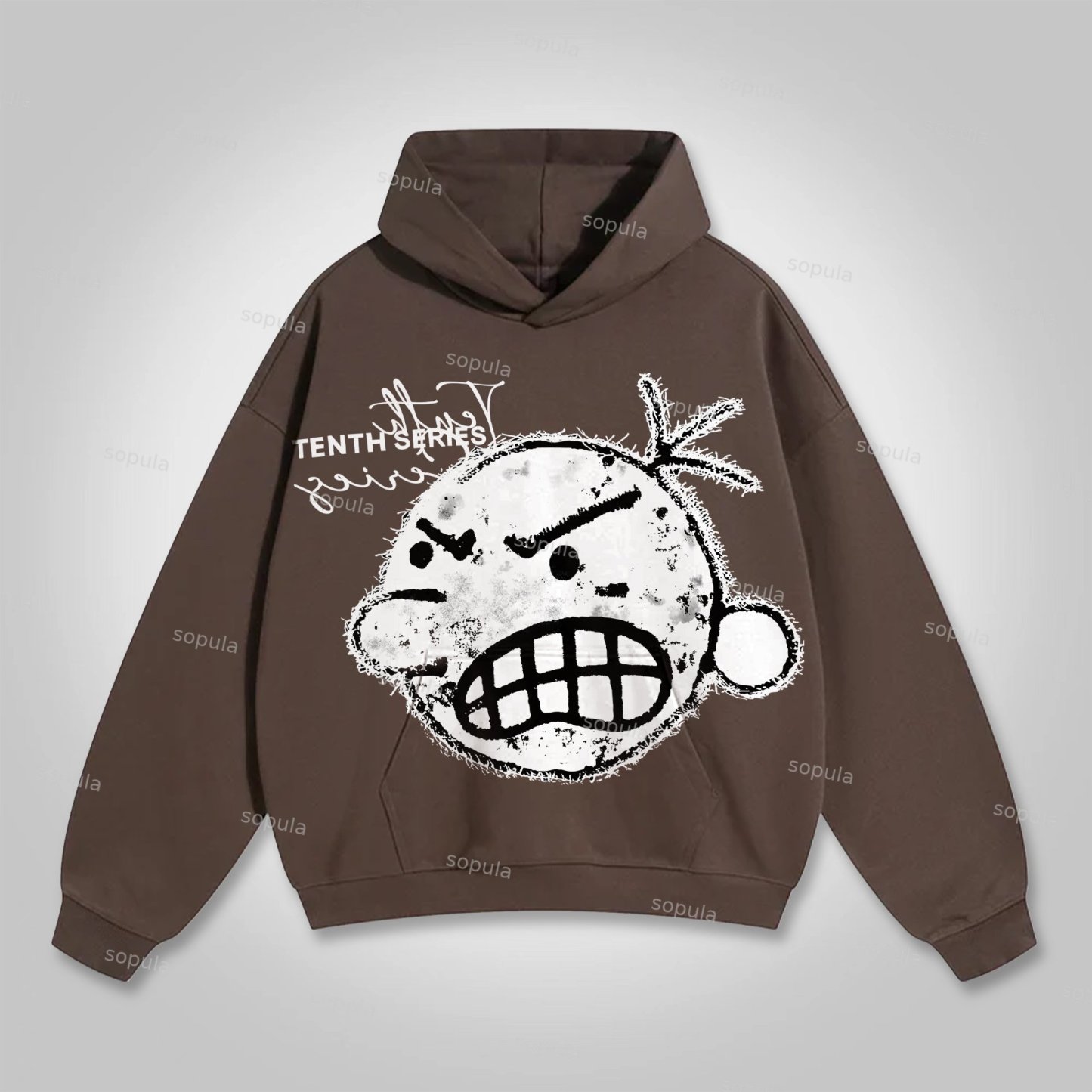 Sopula Retro Street Tenth Series Graphic Pullover Hoodie