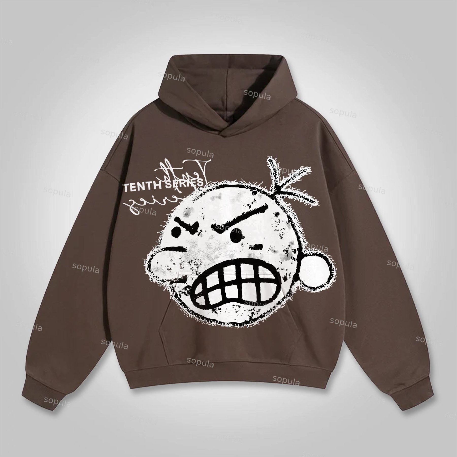 Sopula Retro Street Tenth Series Graphic Pullover Hoodie