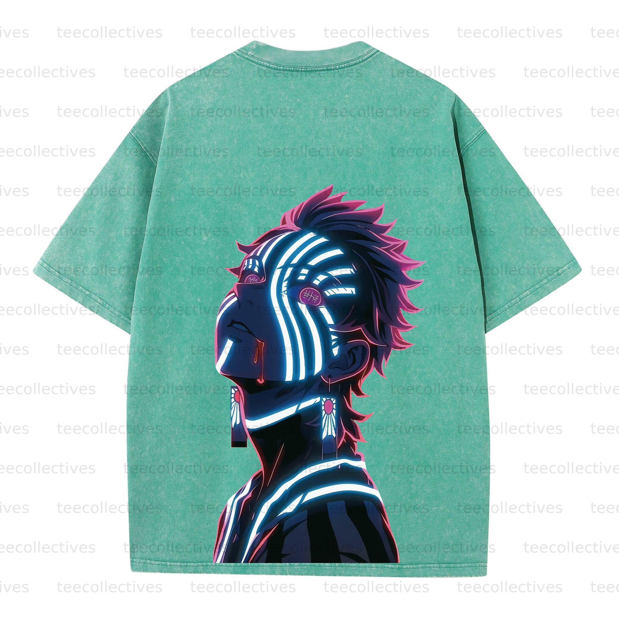 Vintage 3D Direct Inkjet Printed Washed Unisex T-Shirt