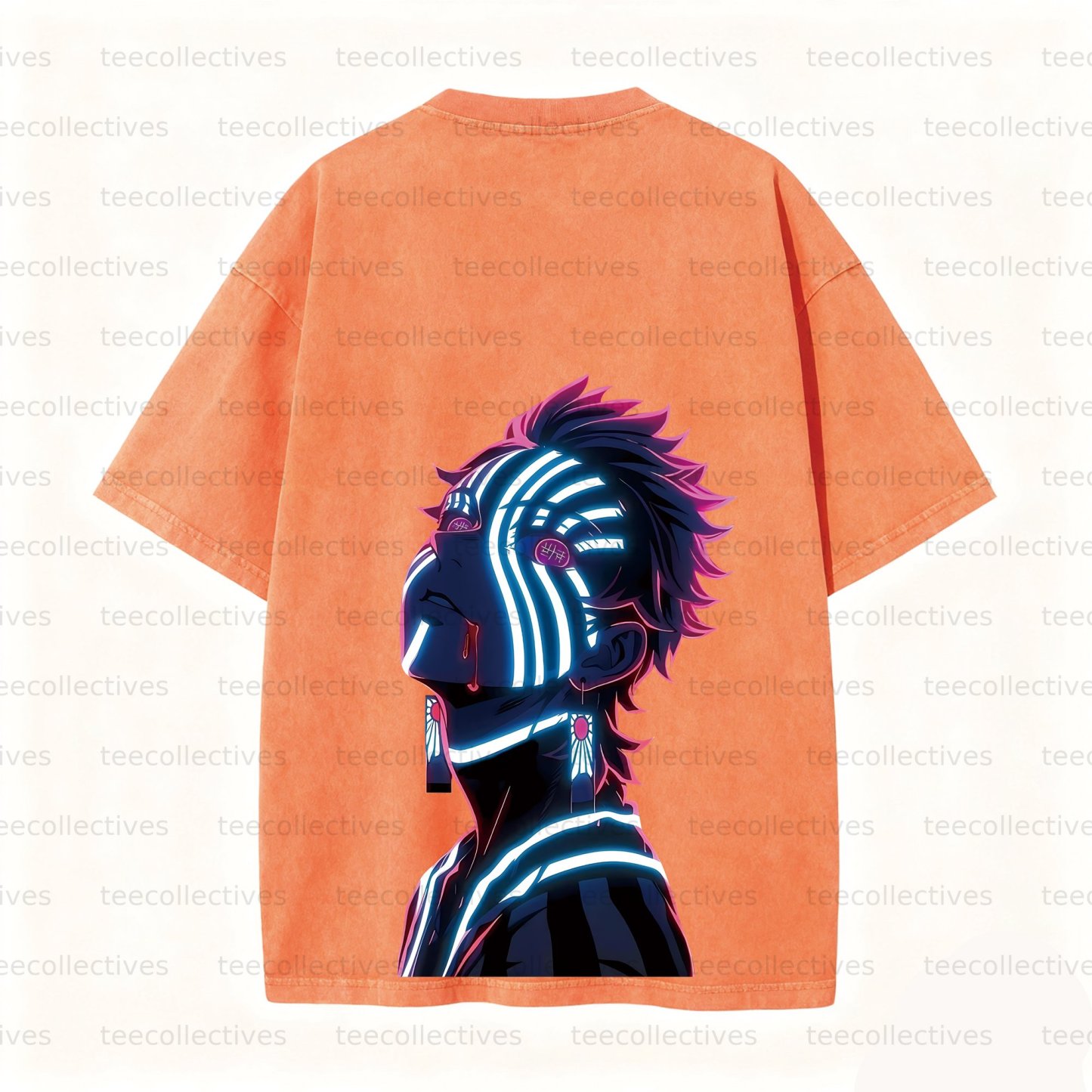 Vintage 3D Direct Inkjet Printed Washed Unisex T-Shirt