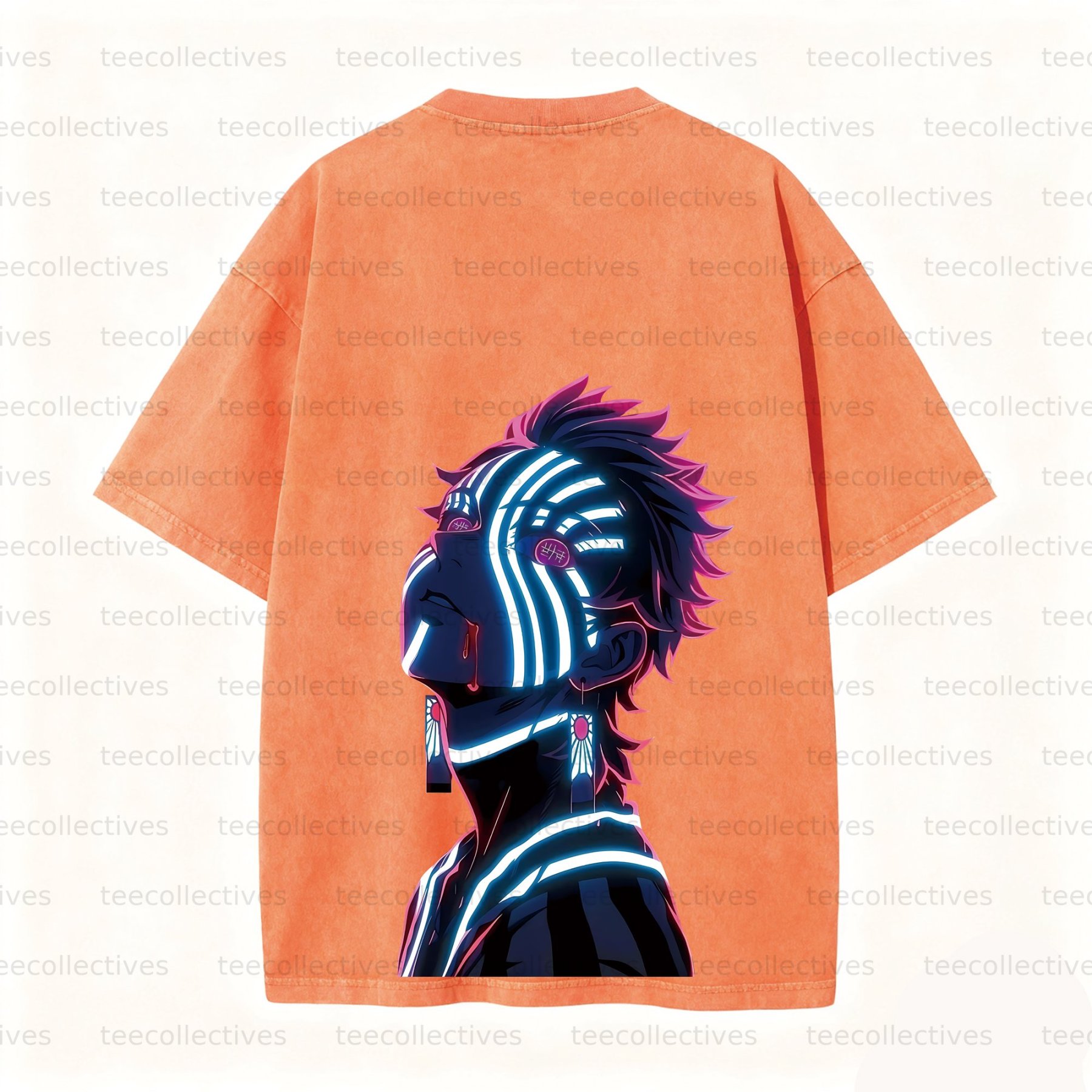 Vintage 3D Direct Inkjet Printed Washed Unisex T-Shirt