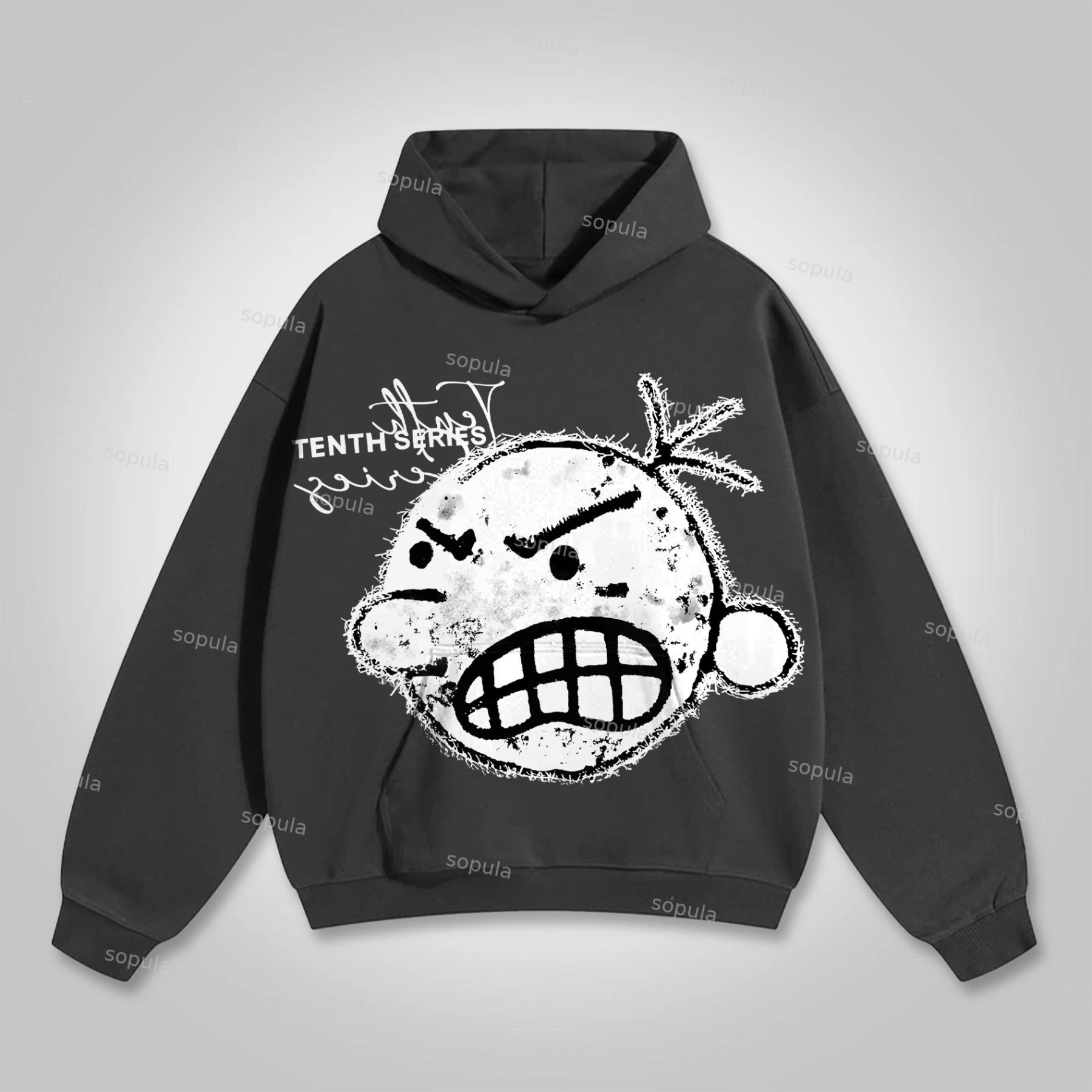 Sopula Retro Street Tenth Series Graphic Pullover Hoodie