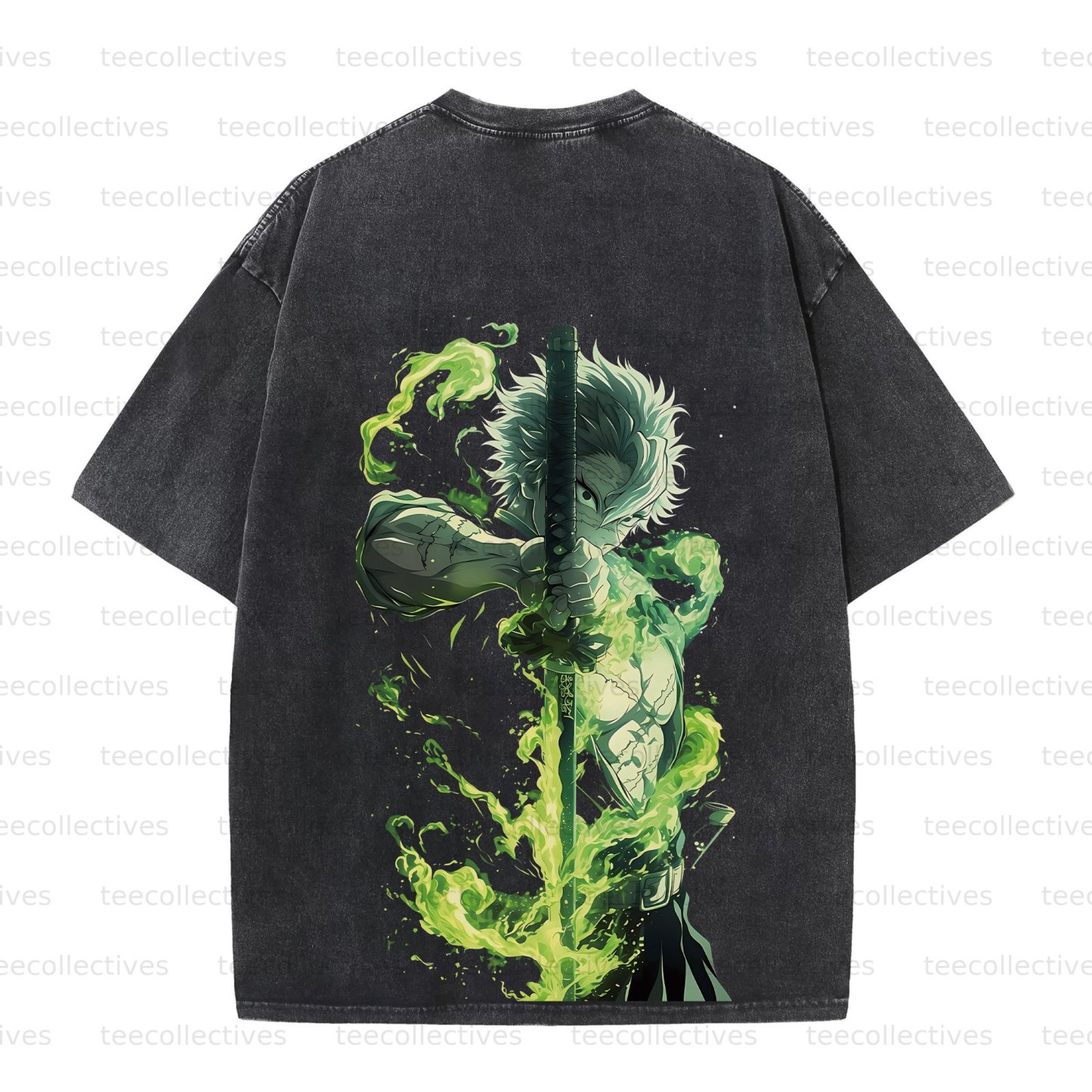 Vintage 3D Direct Inkjet Printed Washed Unisex T-Shirt