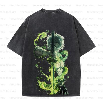 Vintage 3D Direct Inkjet Printed Washed Unisex T-Shirt