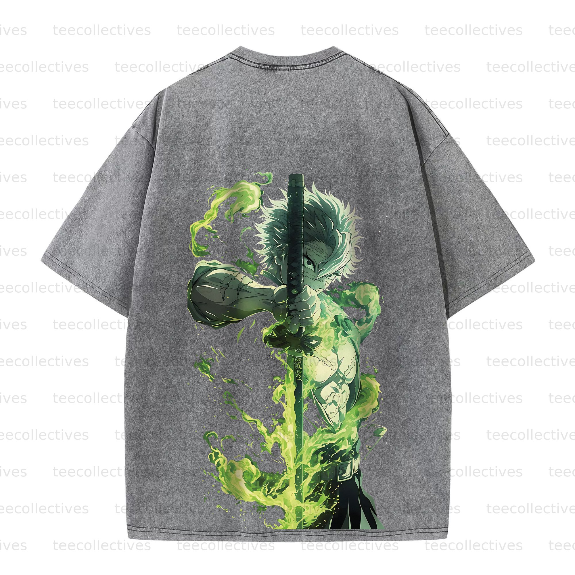 Vintage 3D Direct Inkjet Printed Washed Unisex T-Shirt