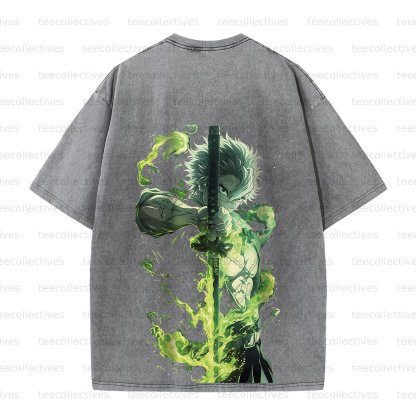 Vintage 3D Direct Inkjet Printed Washed Unisex T-Shirt