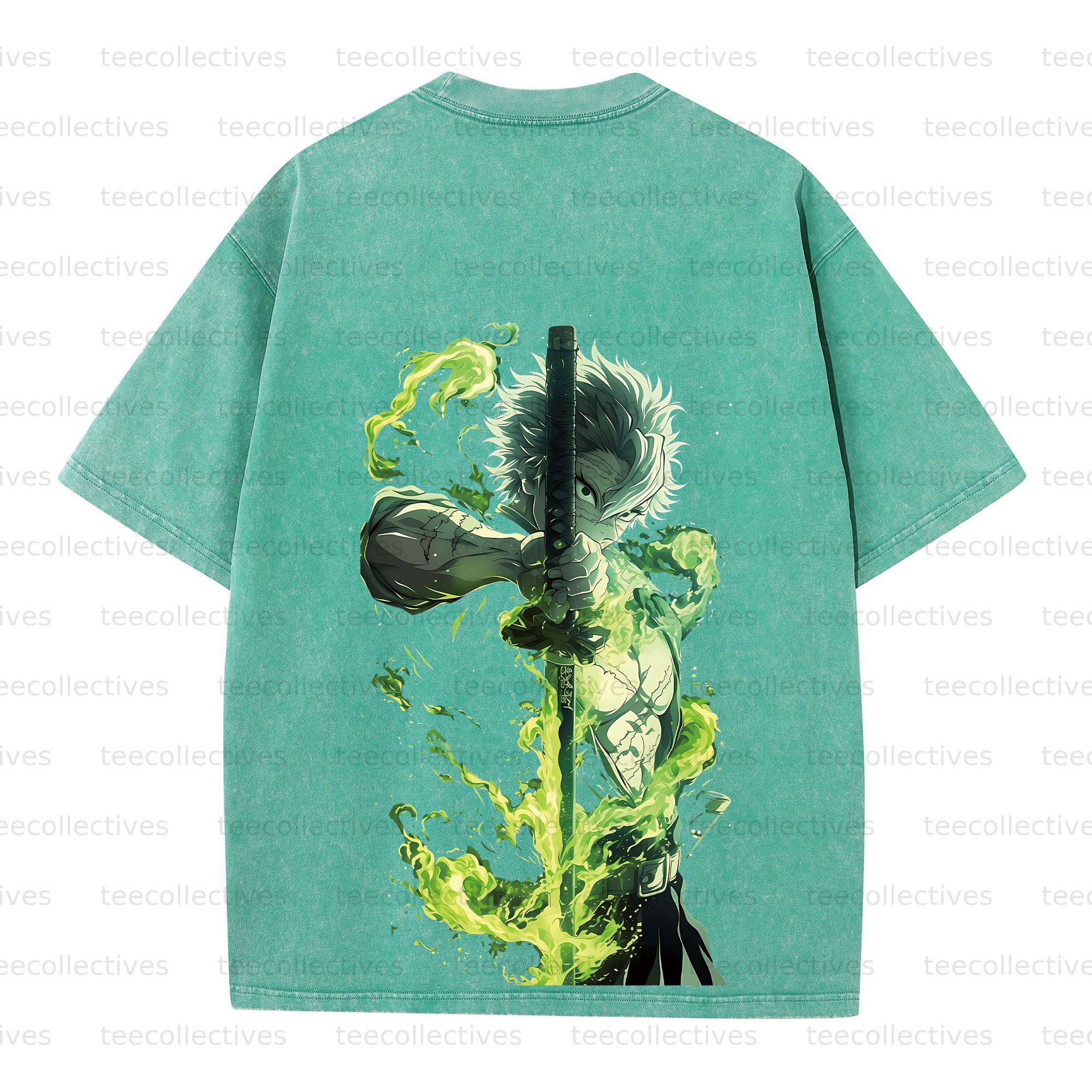 Vintage 3D Direct Inkjet Printed Washed Unisex T-Shirt