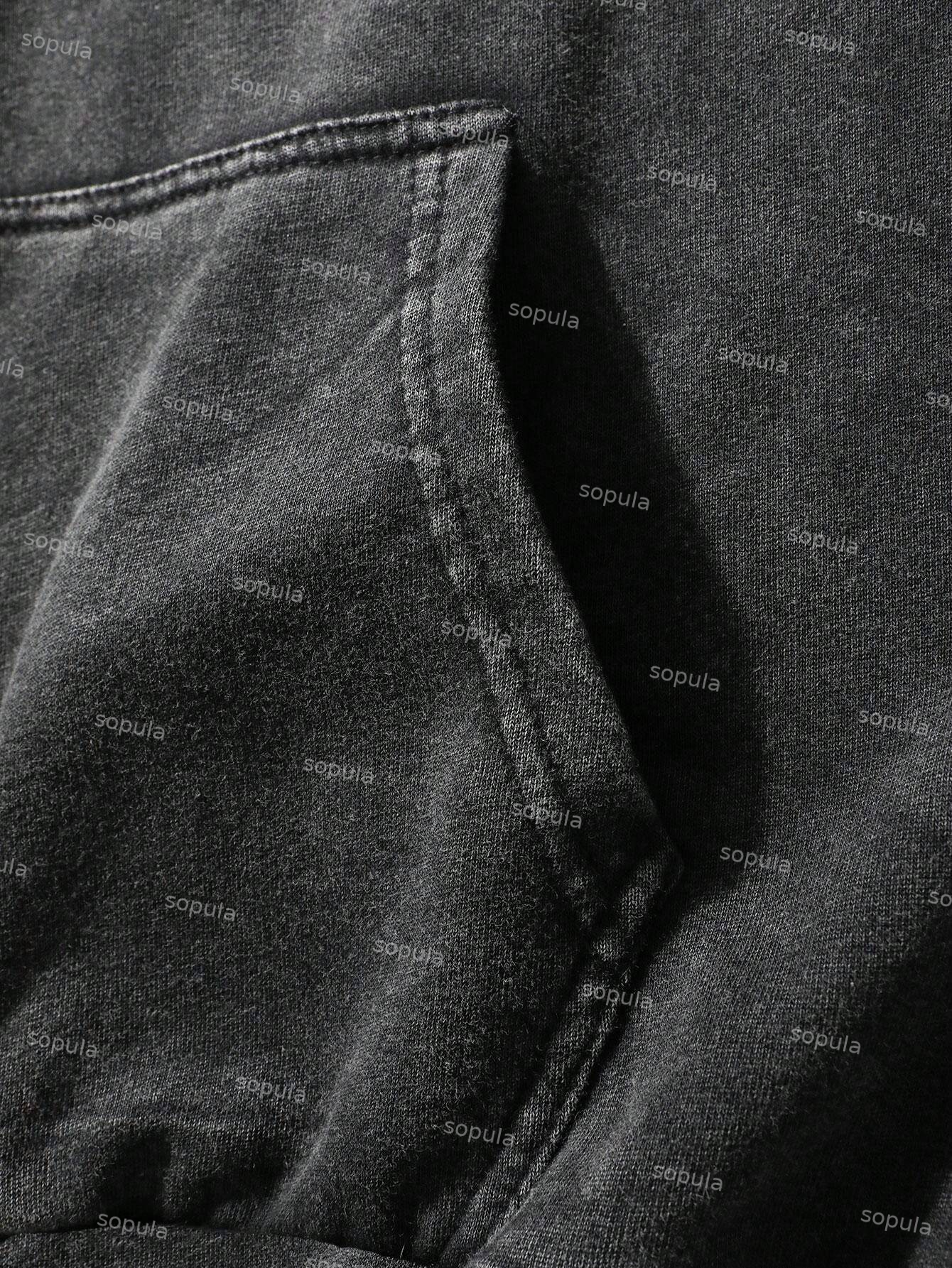 Vintage Spider Graphic Acid Washed Oversized Hoodie