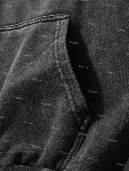 Vintage Spider Graphic Acid Washed Oversized Hoodie